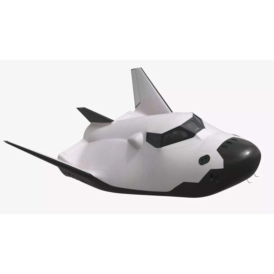 Horizontal Landing Space Vehicle 3D Model – Rigged PBR Spacecraft for Animation - View 9