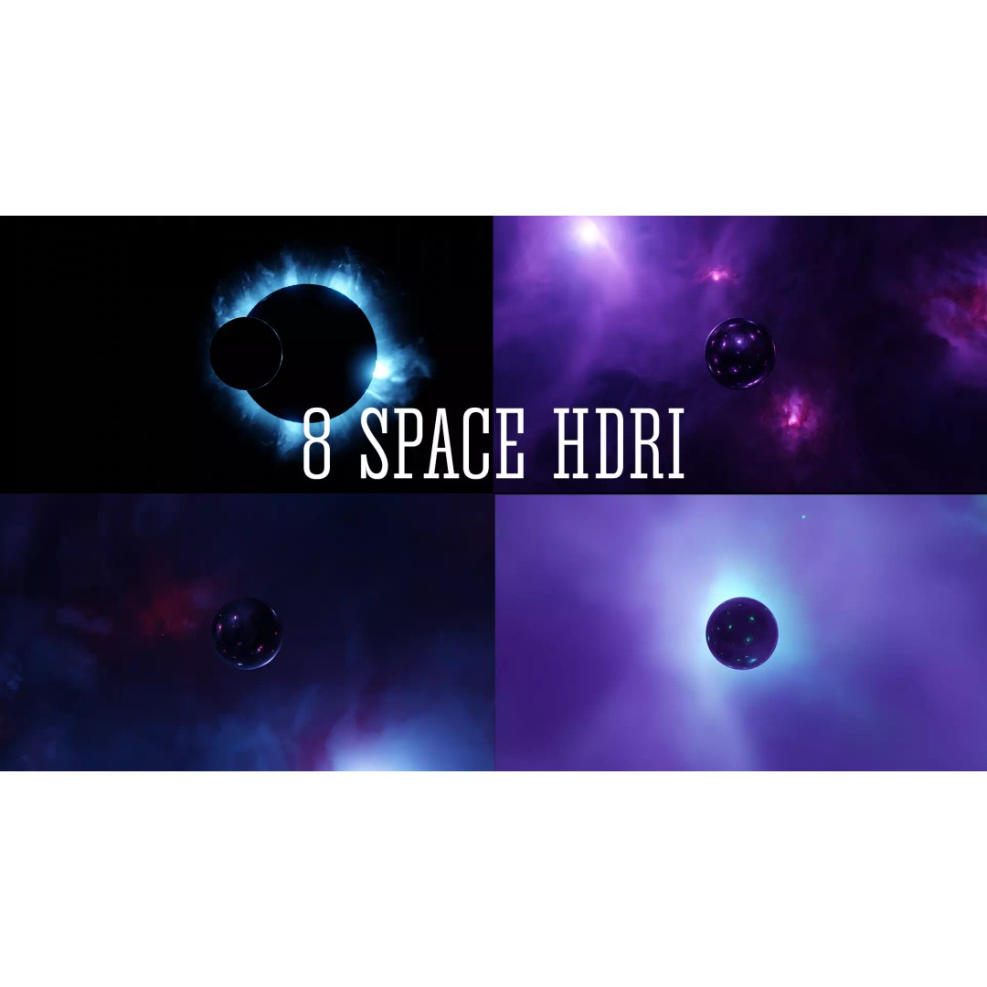 Space HDRI 3D Model Collection – Sci-Fi Low-Poly Asset, FBX - View 2