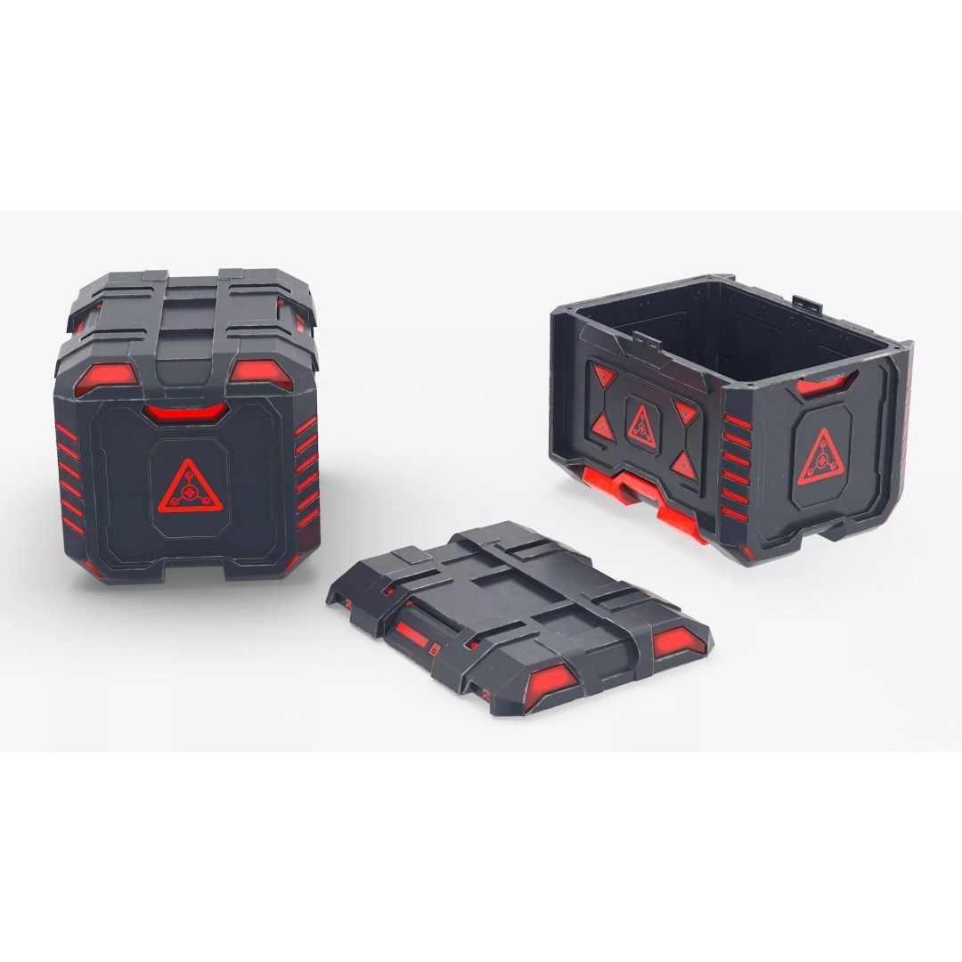 Futuristic Command Center 3D Model – Sci-Fi Console with Helmet Storage - View 14
