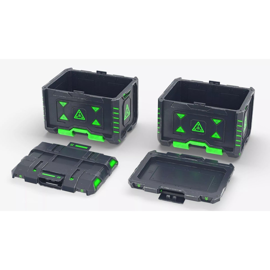 Futuristic Command Center 3D Model – Sci-Fi Console with Helmet Storage - View 17