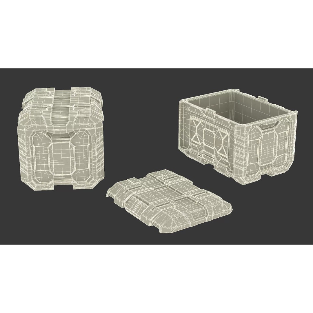 Futuristic Command Center 3D Model – Sci-Fi Console with Helmet Storage - View 28