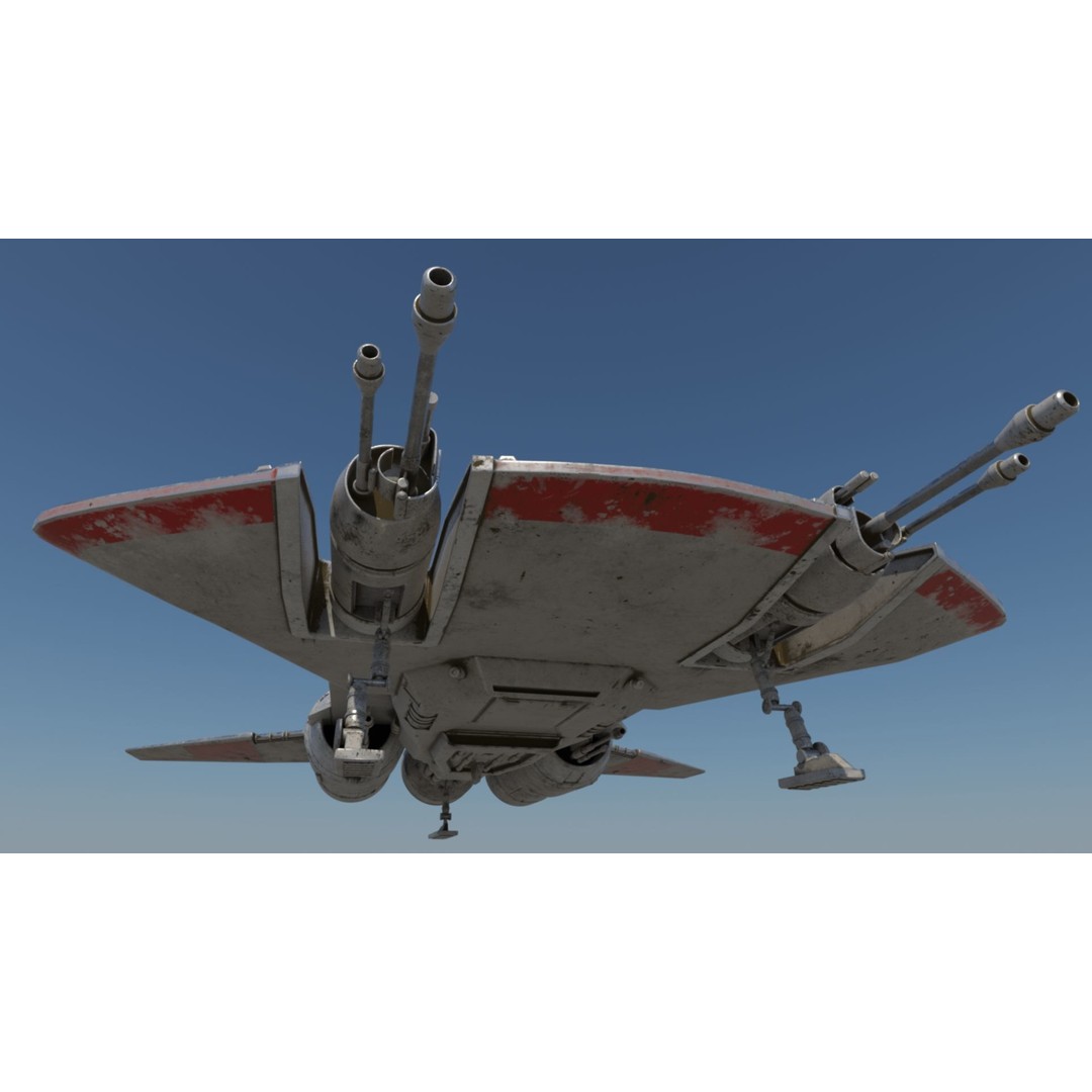 Pirate Snub Fighter 3D Model – Sci-Fi Vehicle with PBR Textures - View 16