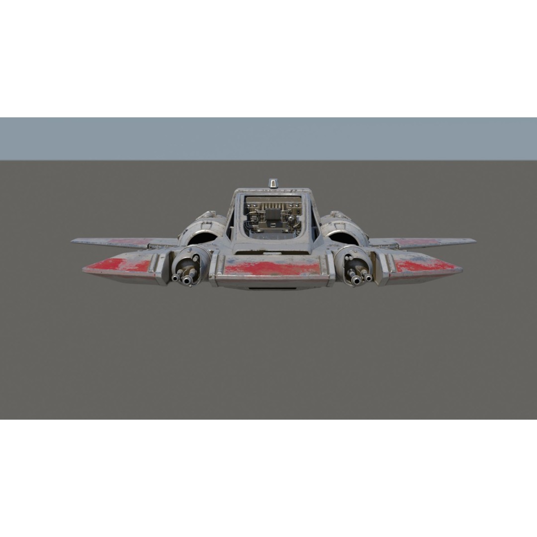 Pirate Snub Fighter 3D Model – Sci-Fi Vehicle with PBR Textures - View 17