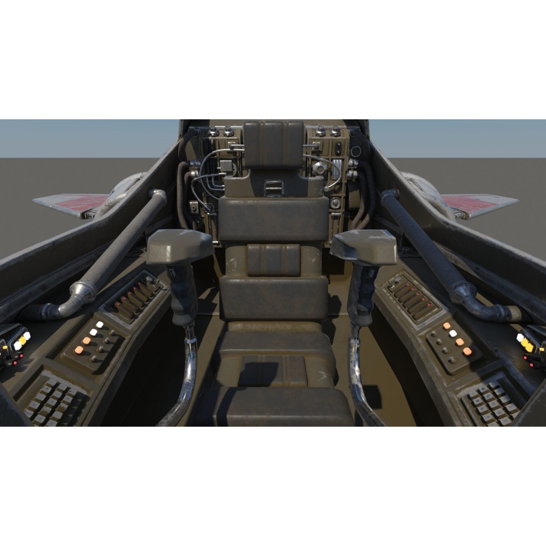 Pirate Snub Fighter 3D Model – Sci-Fi Vehicle with PBR Textures - View 20