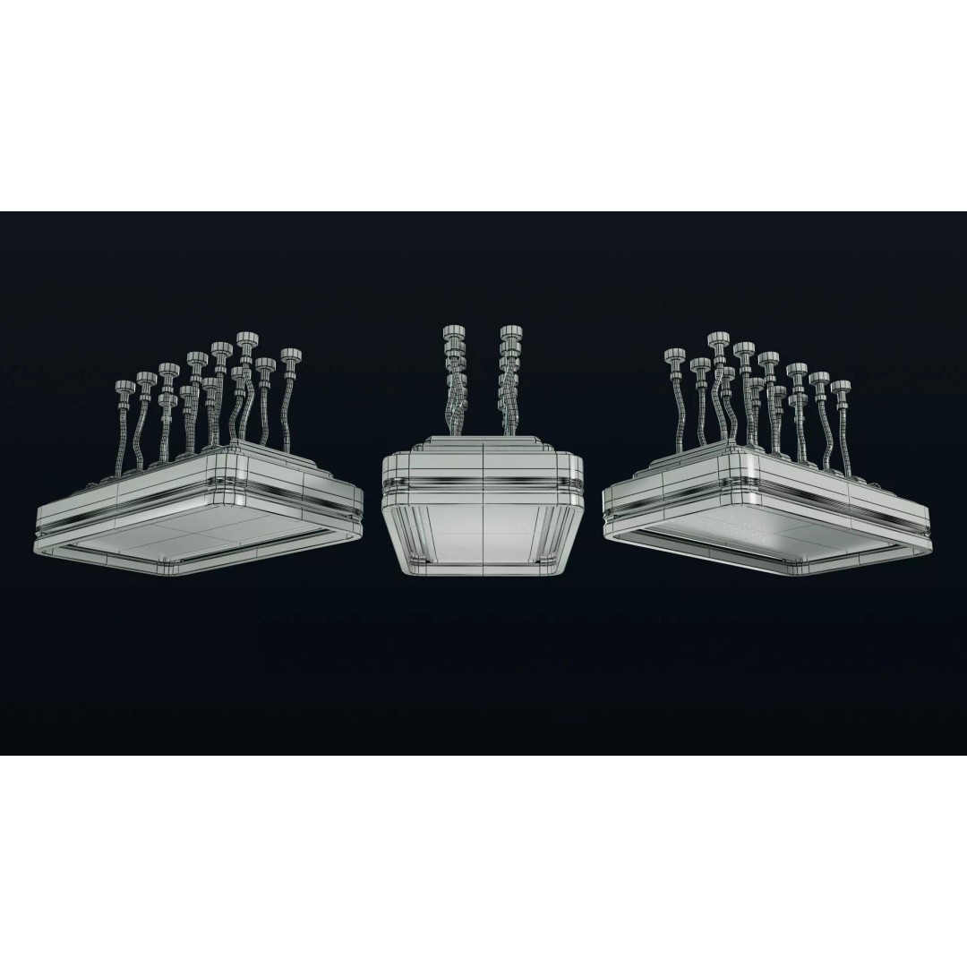 Sci-Fi Lights 3D Model – Modular Game-Ready Assets, PBR Textures - View 19