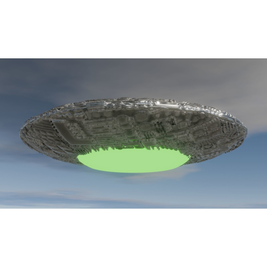 UFO 3D Model – Low Poly Game Asset, FBX, OBJ, PBR Textures
