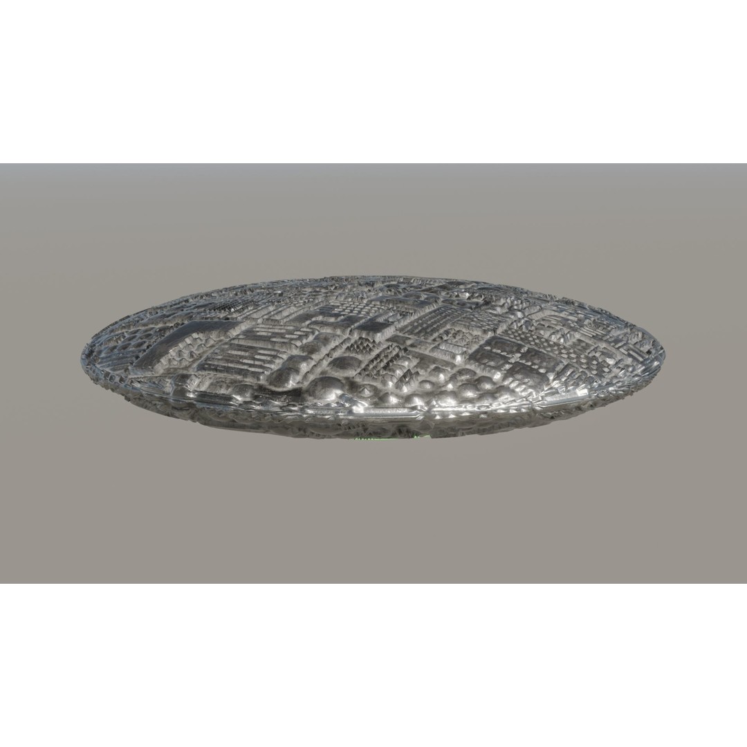 UFO 3D Model – Low Poly Game Asset, FBX, OBJ, PBR Textures - View 13