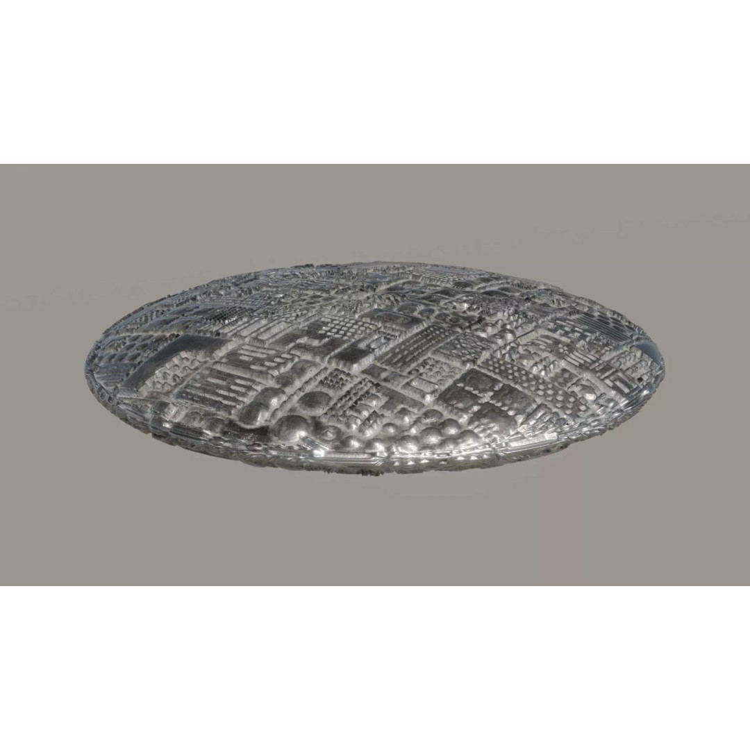 UFO 3D Model – Low Poly Game Asset, FBX, OBJ, PBR Textures - View 2