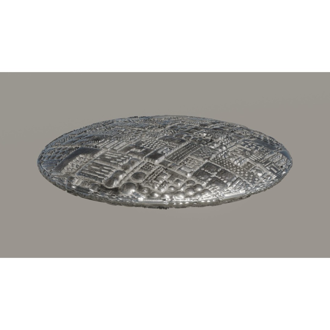 UFO 3D Model – Low Poly Game Asset, FBX, OBJ, PBR Textures - View 3