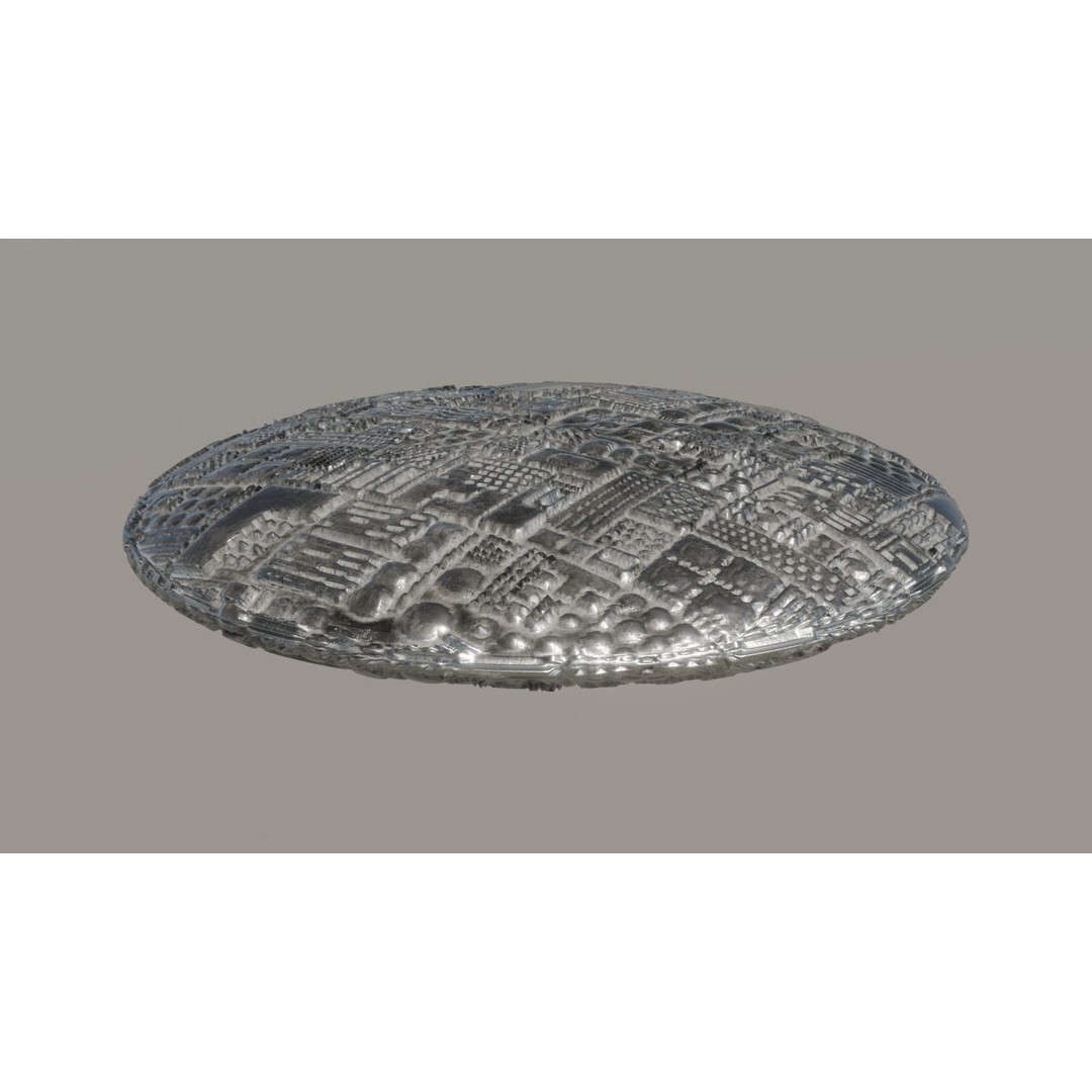 UFO 3D Model – Low Poly Game Asset, FBX, OBJ, PBR Textures - View 4