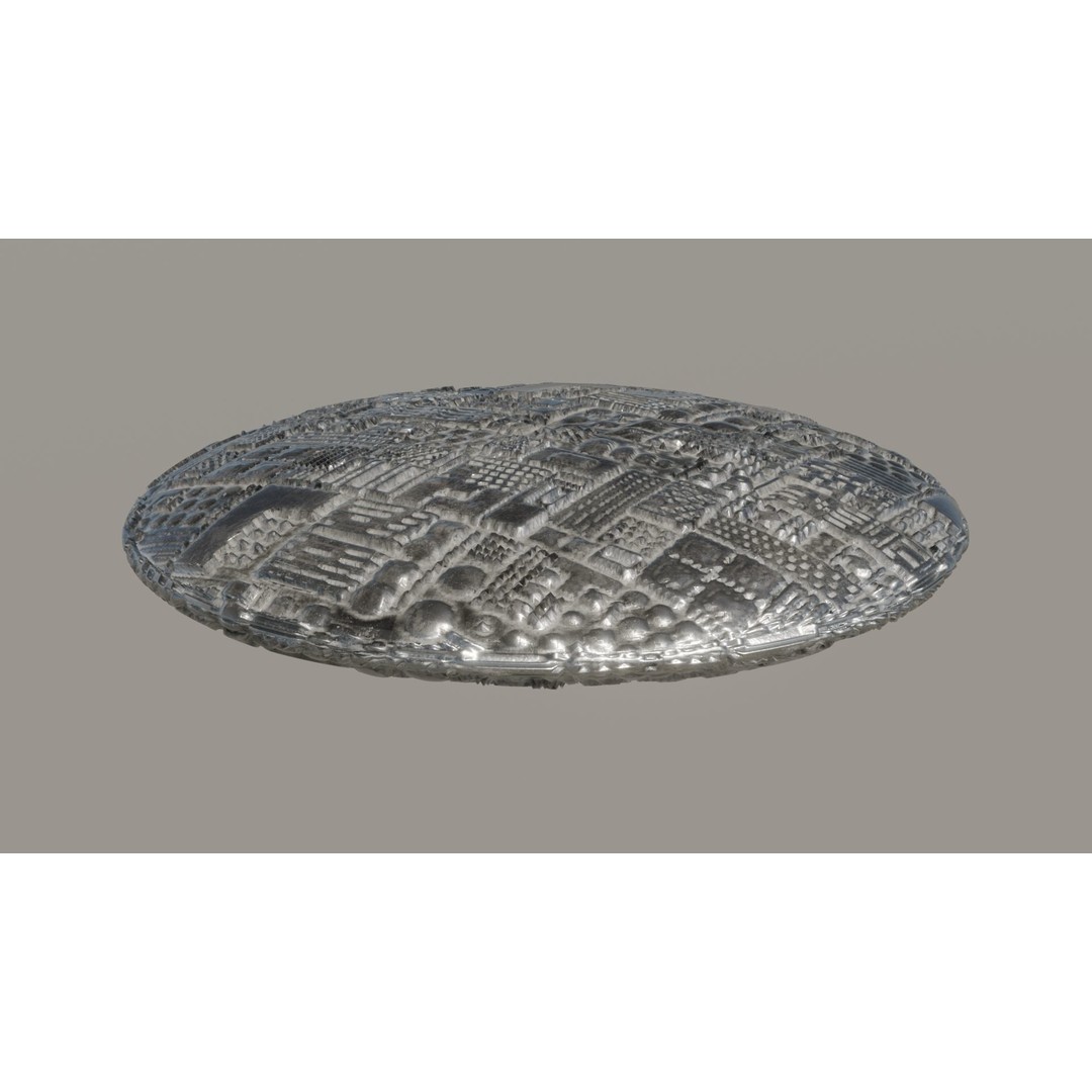 UFO 3D Model – Low Poly Game Asset, FBX, OBJ, PBR Textures - View 5
