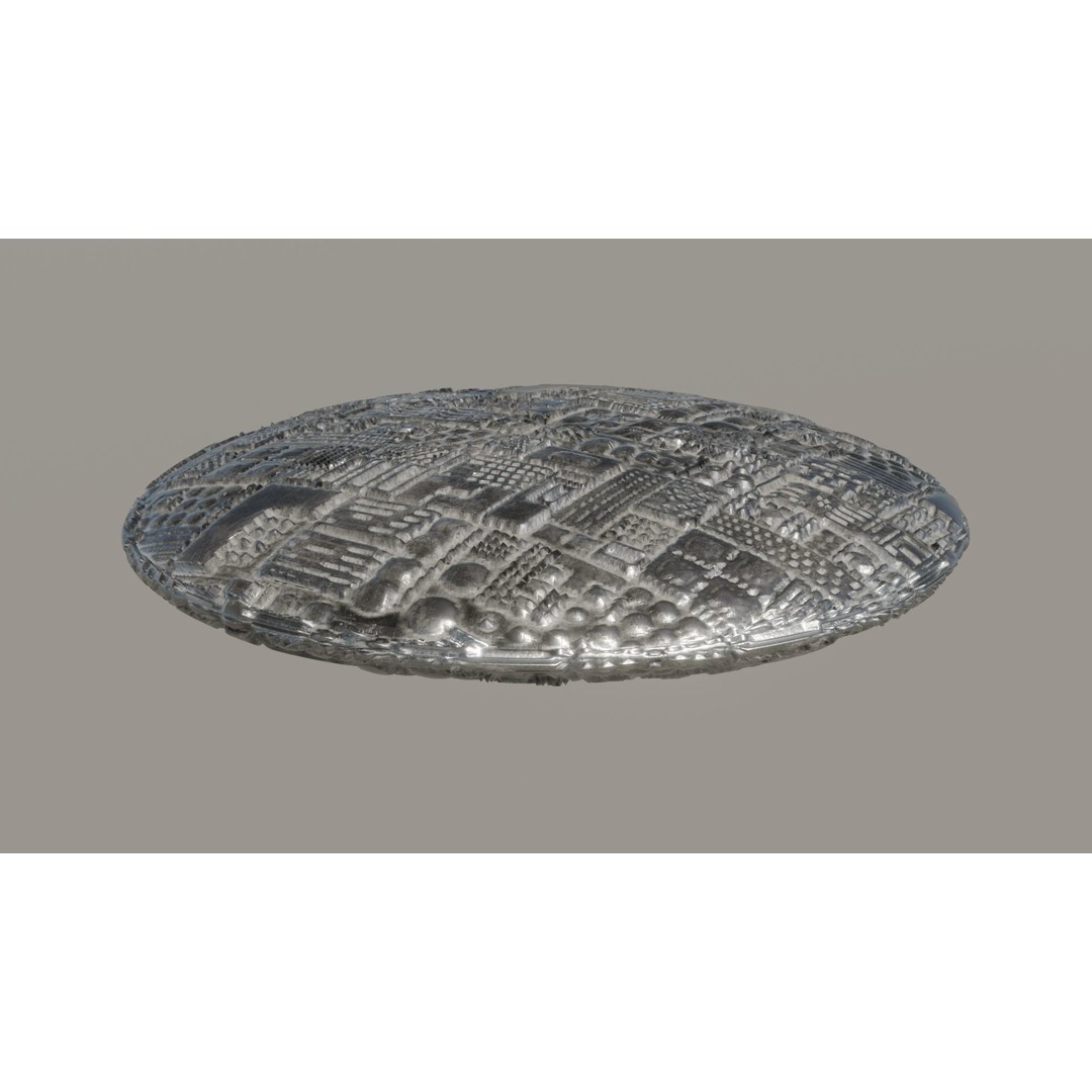 UFO 3D Model – Low Poly Game Asset, FBX, OBJ, PBR Textures - View 6