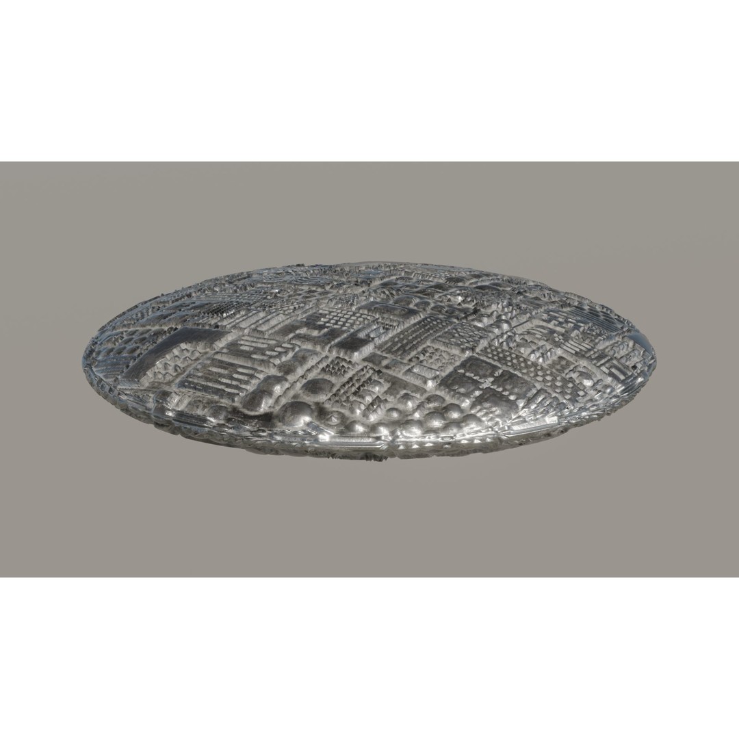 UFO 3D Model – Low Poly Game Asset, FBX, OBJ, PBR Textures - View 7