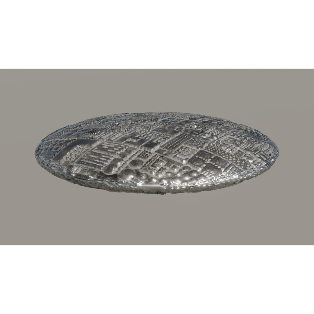 UFO 3D Model – Low Poly Game Asset, FBX, OBJ, PBR Textures - View 8