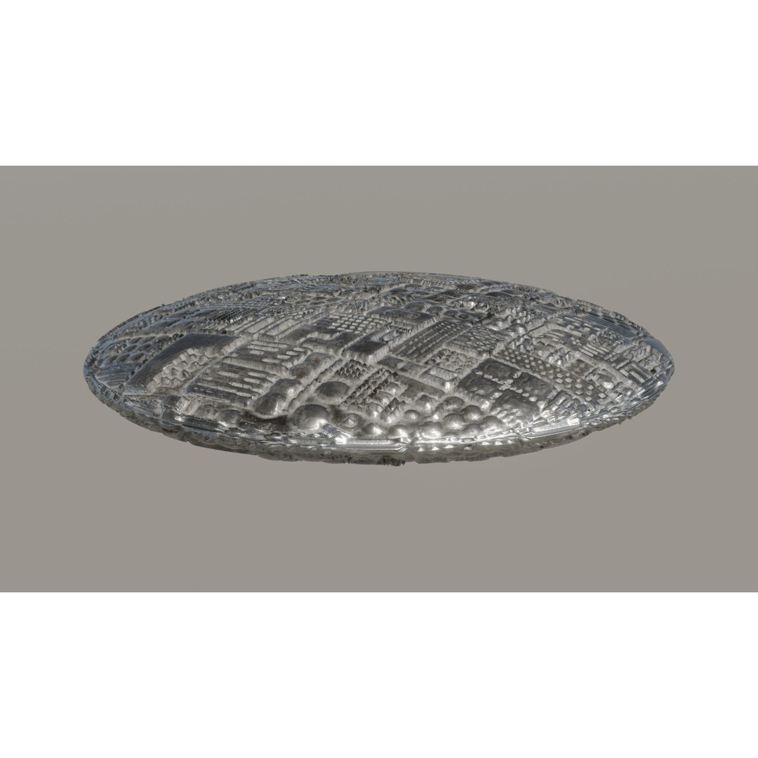 UFO 3D Model – Low Poly Game Asset, FBX, OBJ, PBR Textures - View 9