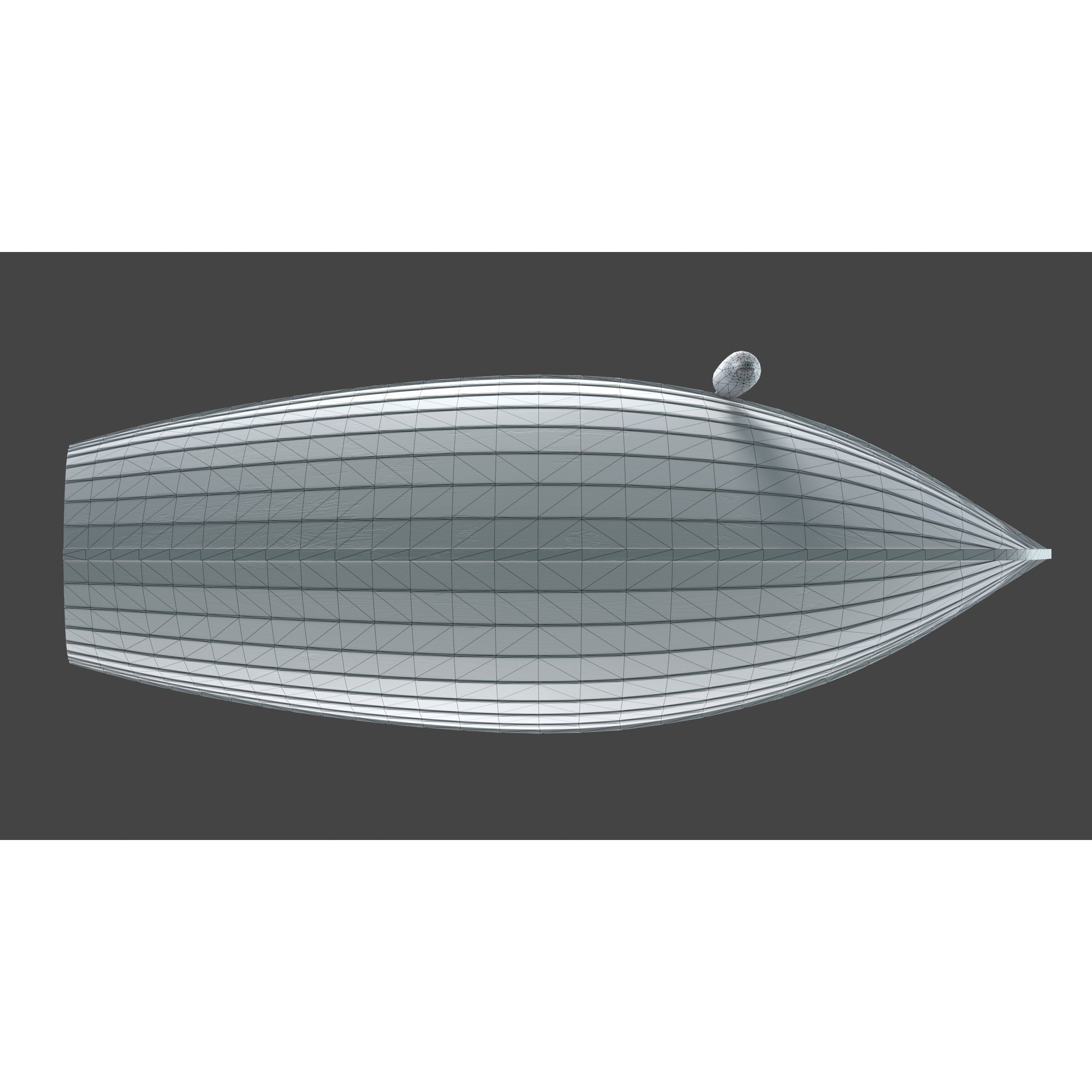 Small Wooden Boat - Low-Poly Game-Ready 3D Model