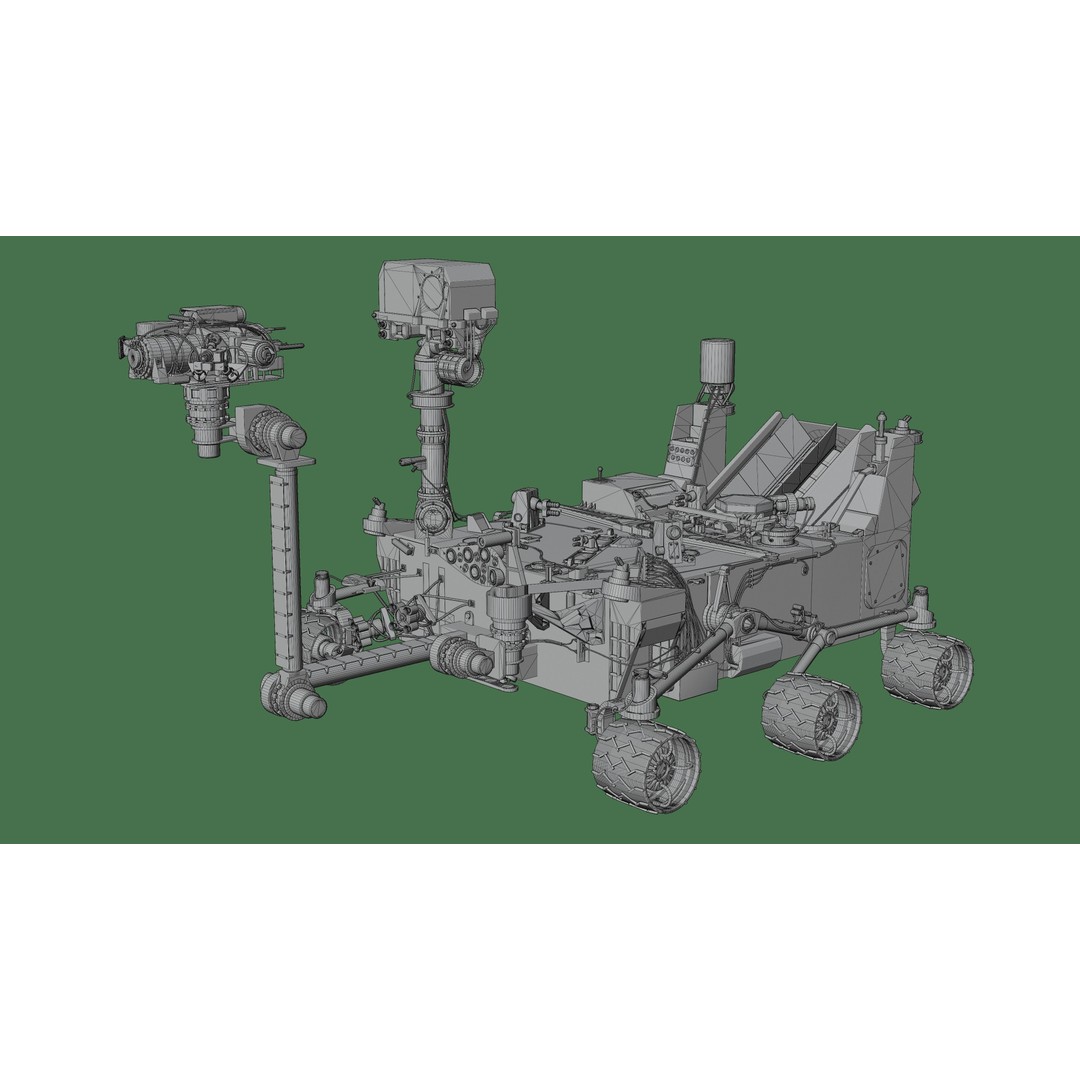 Curiosity Rover 3D Model – Realistic Mars Vehicle, Blender & FBX - View 10