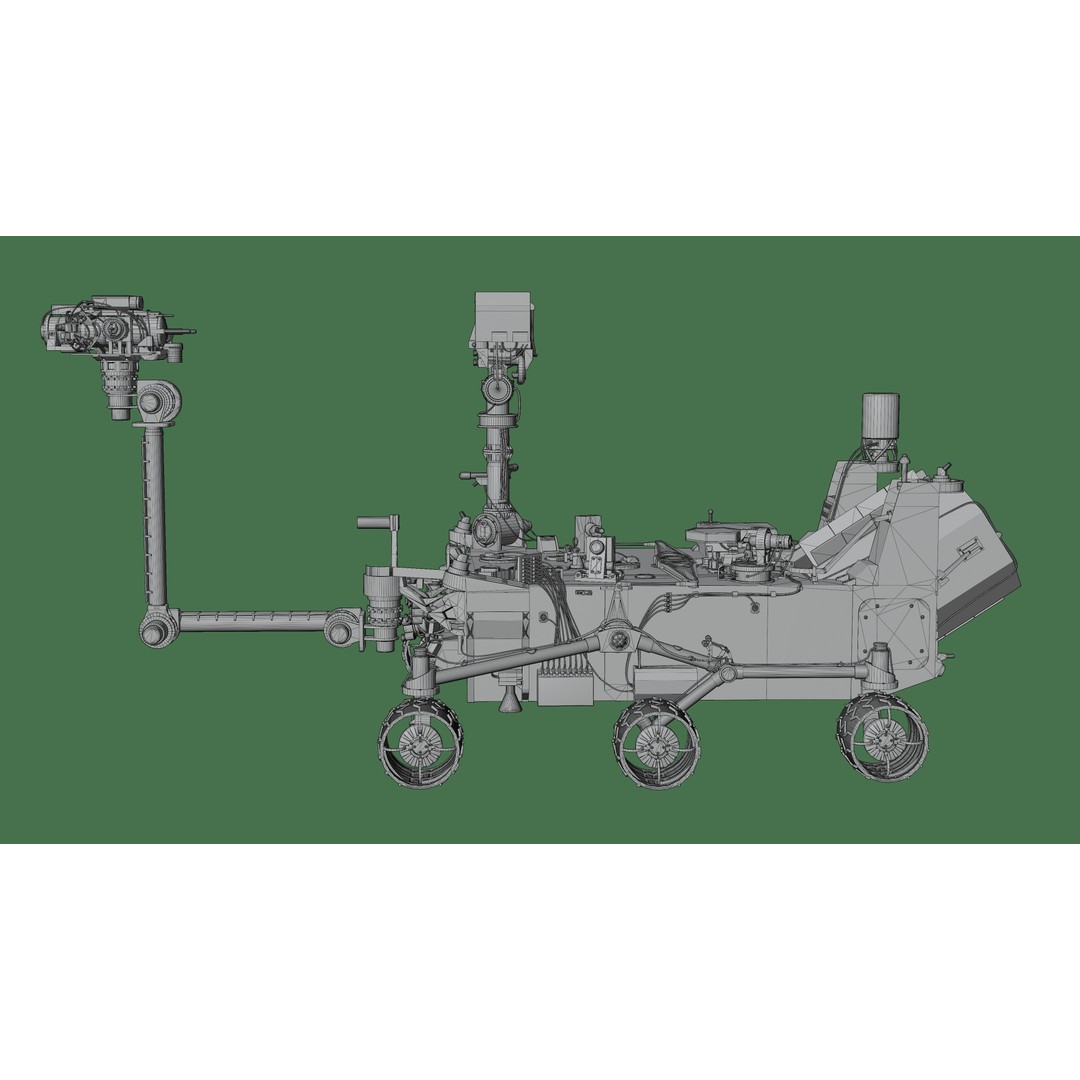 Curiosity Rover 3D Model – Realistic Mars Vehicle, Blender & FBX - View 11