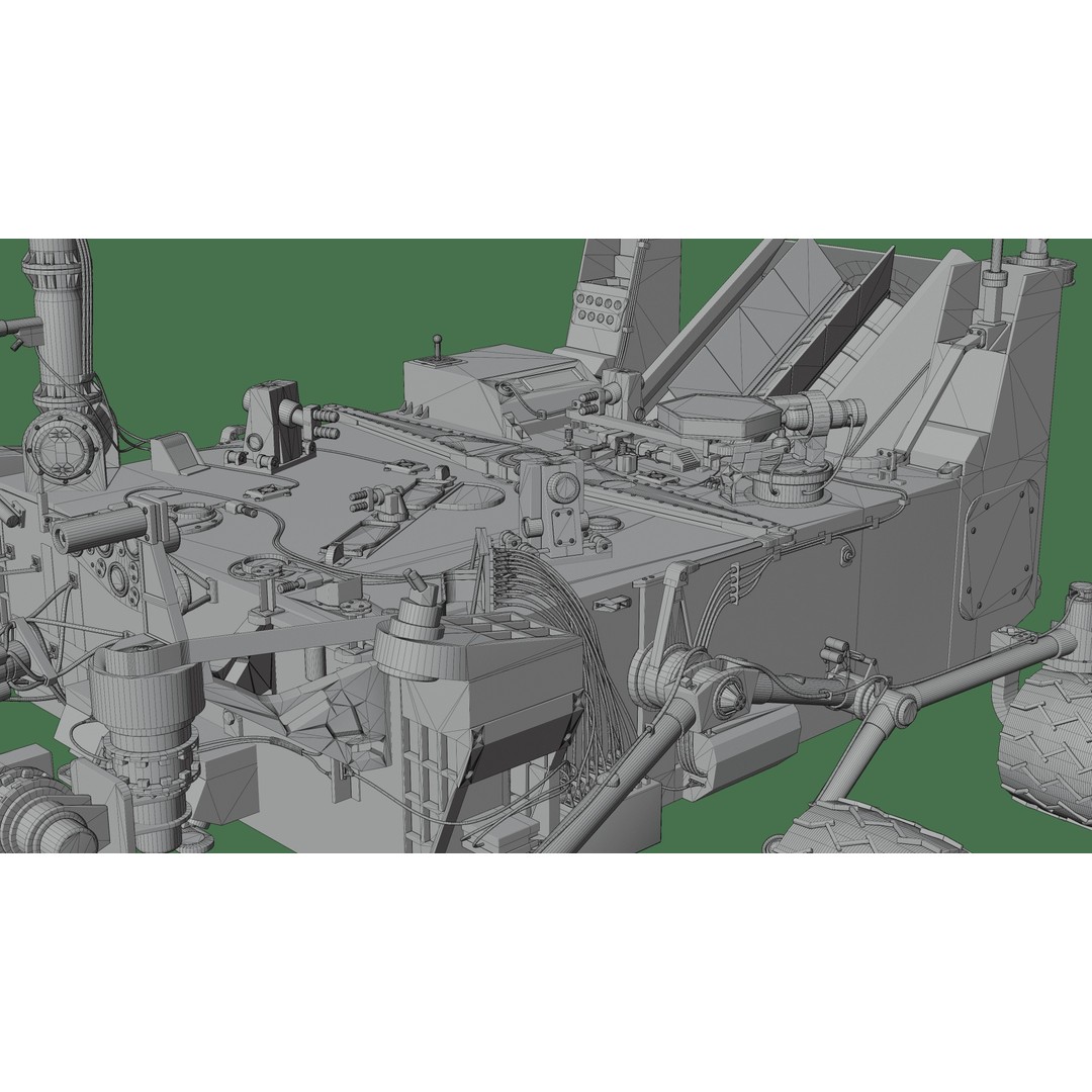Curiosity Rover 3D Model – Realistic Mars Vehicle, Blender & FBX - View 12