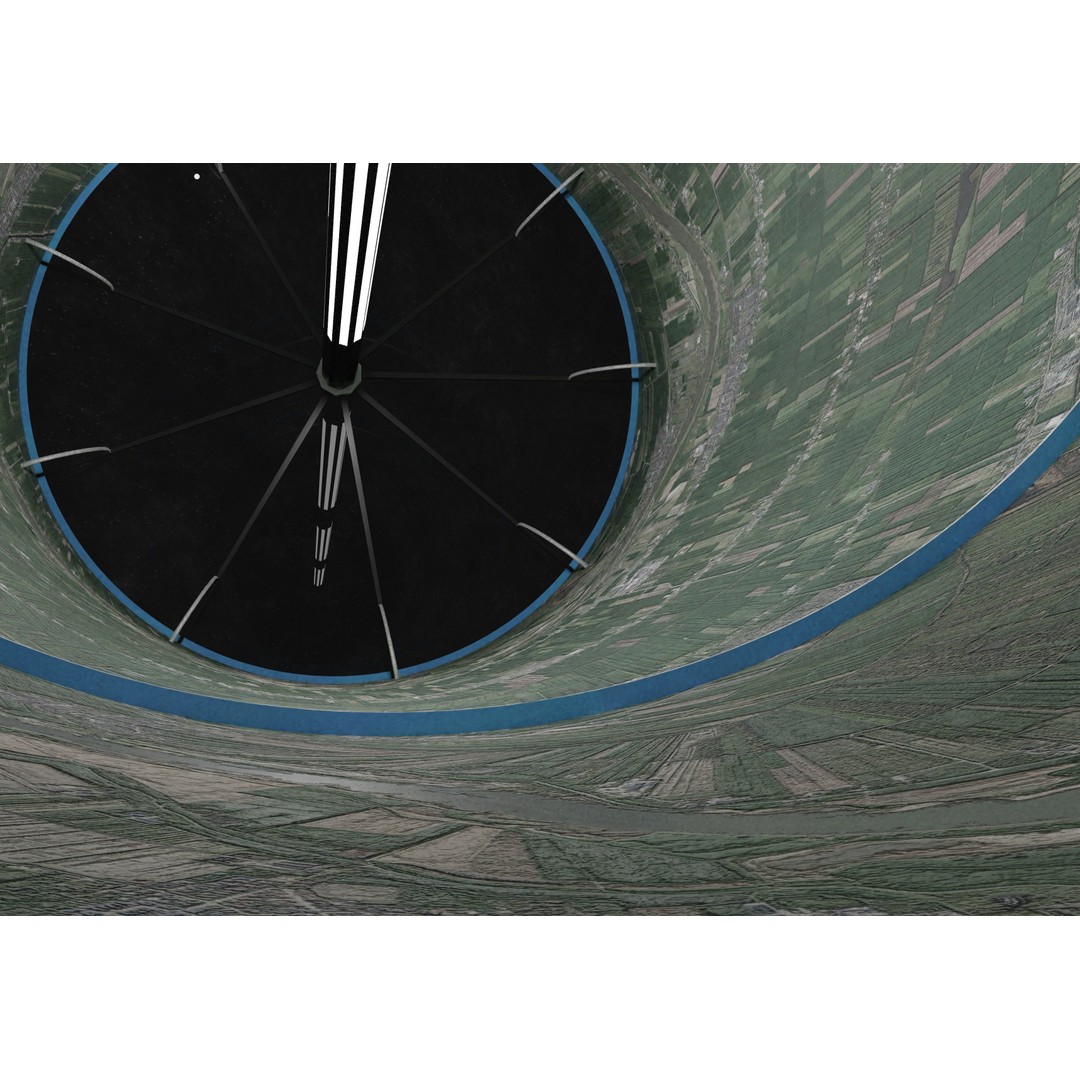 O'Neill Cylinder 3D Model – Low Poly Space Habitat, FBX, PBR - View 14