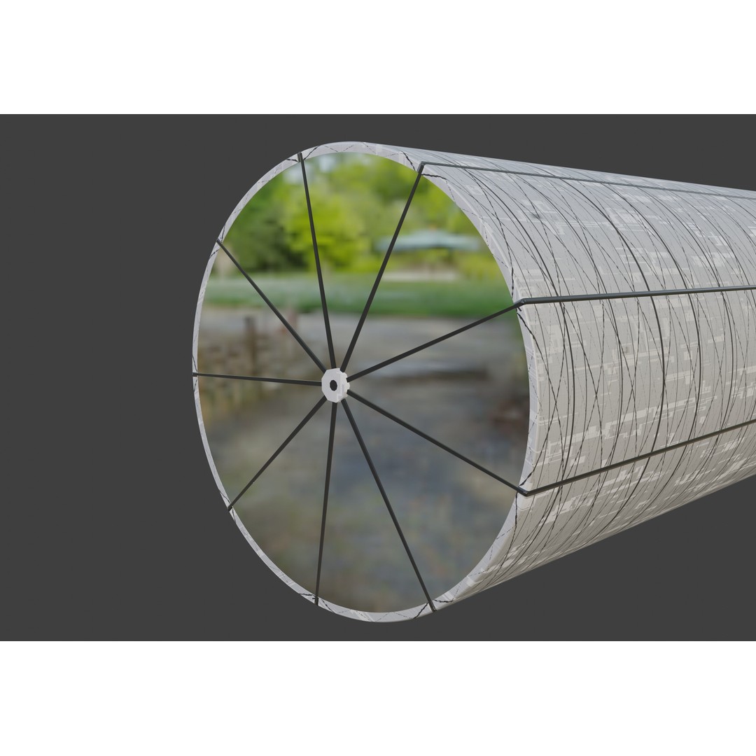 O'Neill Cylinder 3D Model – Low Poly Space Habitat, FBX, PBR - View 28