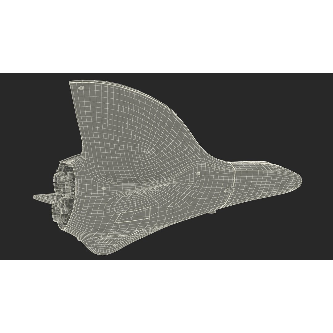 Futuristic Shuttle Spaceship 3D Model – High Poly PBR Asset, FBX, OBJ - View 29