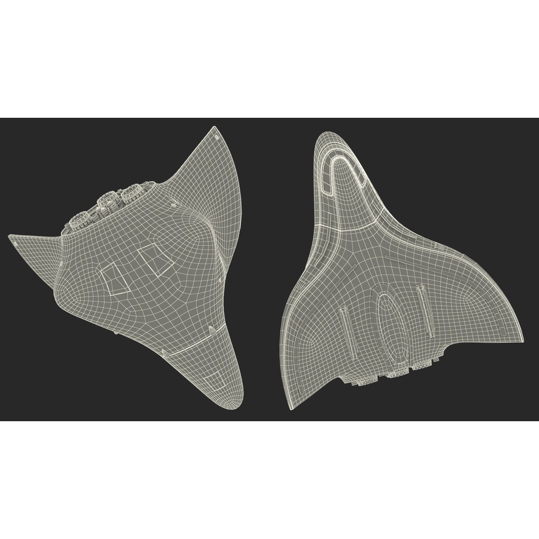 Futuristic Shuttle Spaceship 3D Model – High Poly PBR Asset, FBX, OBJ - View 30