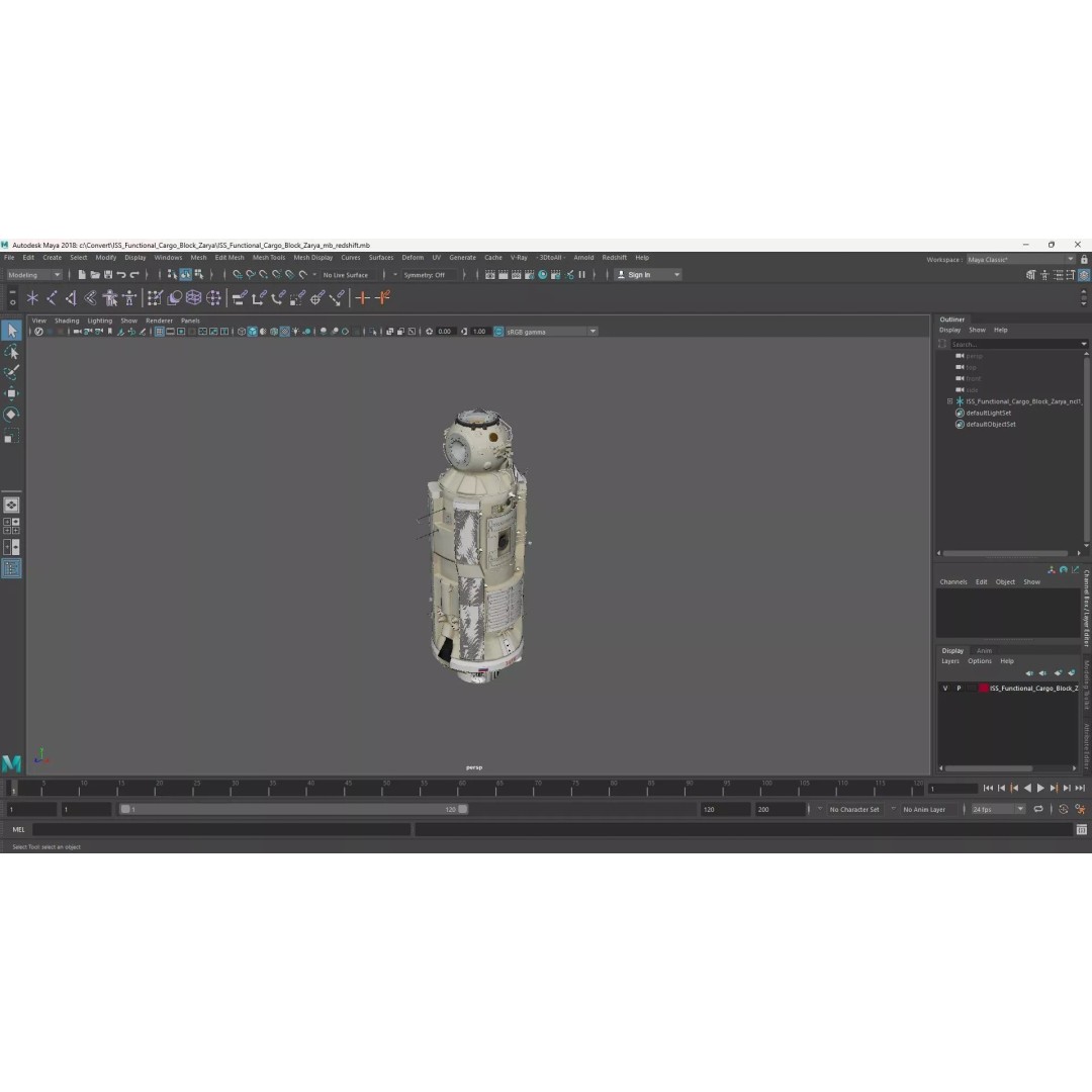 ISS Functional Cargo Block Zarya 3D Model – High Poly PBR Space Module, FBX - View 27