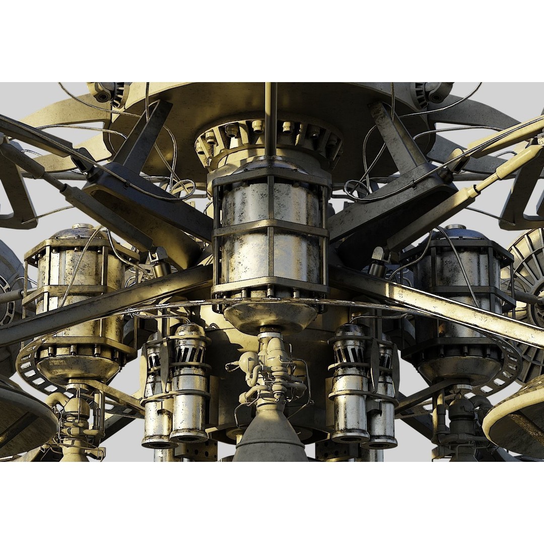 Sci-Fi Satellite 3D Model – PBR Textured Game Asset, Blender - View 11