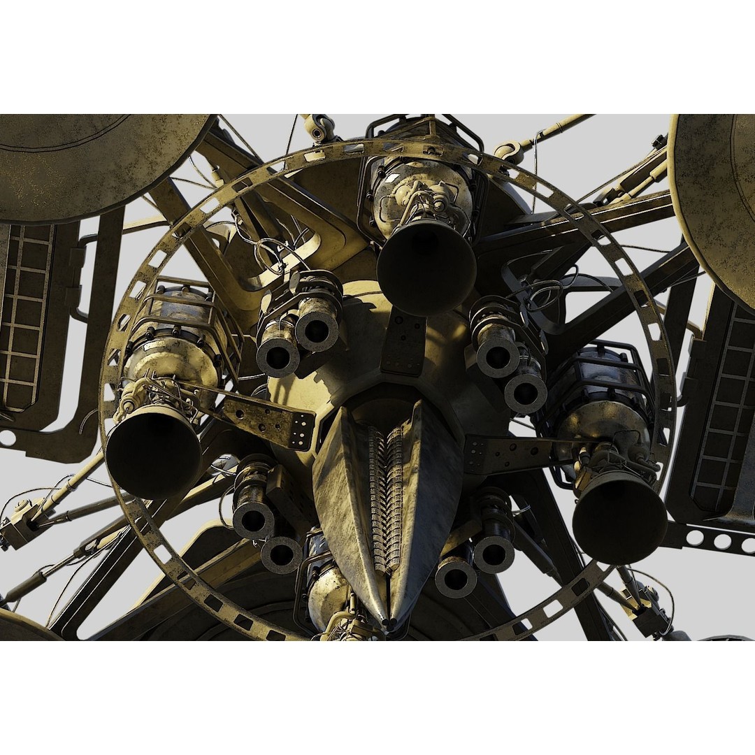 Sci-Fi Satellite 3D Model – PBR Textured Game Asset, Blender - View 12