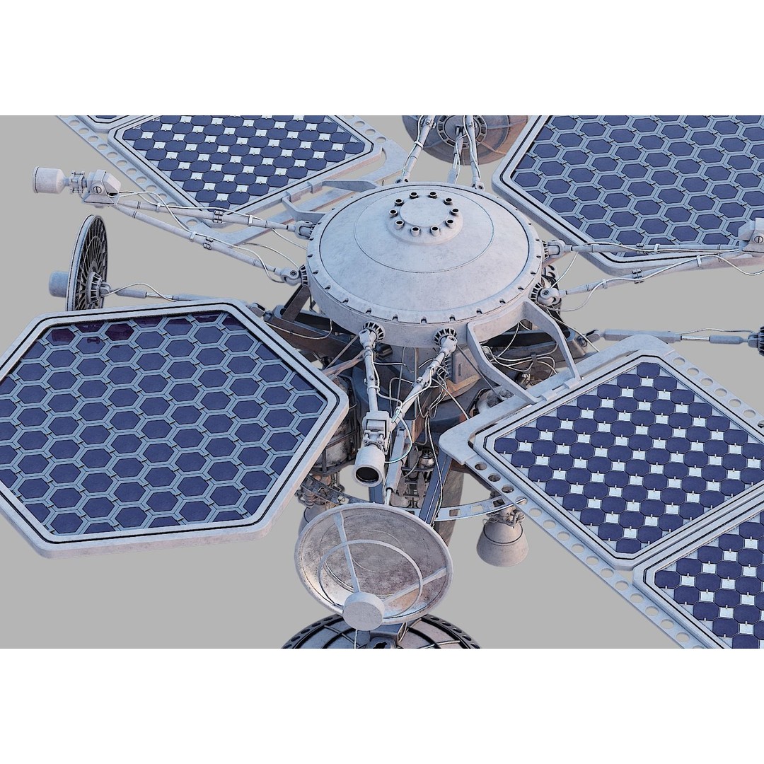 Sci-Fi Satellite 3D Model – PBR Textured Game Asset, Blender - View 18
