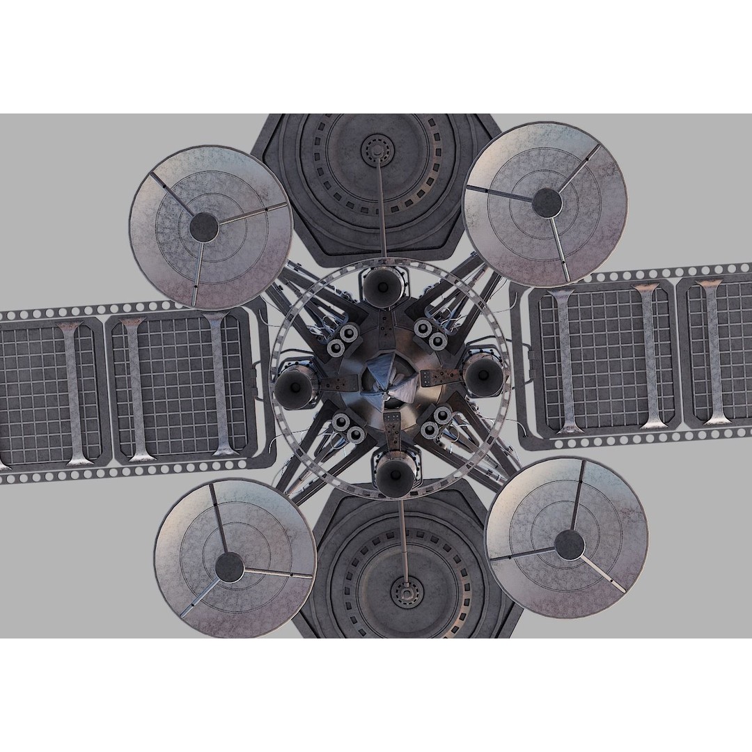Sci-Fi Satellite 3D Model – PBR Textured Game Asset, Blender - View 20