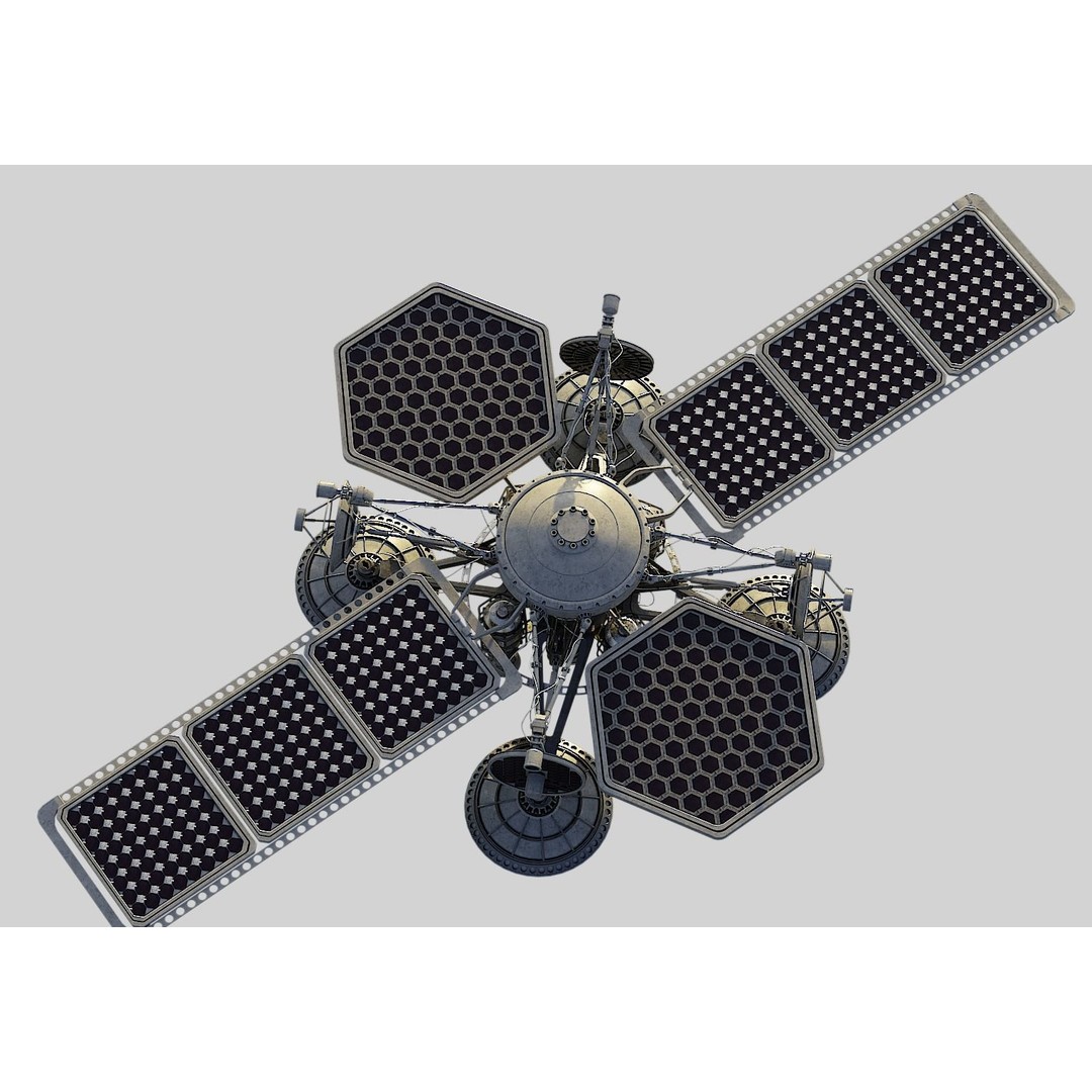 Sci-Fi Satellite 3D Model – PBR Textured Game Asset, Blender - View 7