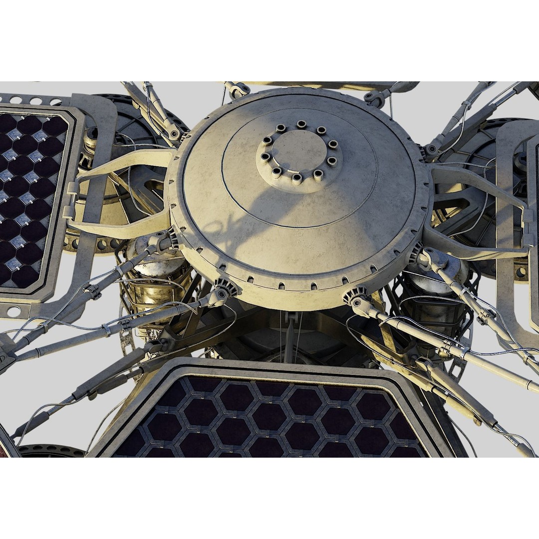 Sci-Fi Satellite 3D Model – PBR Textured Game Asset, Blender - View 8
