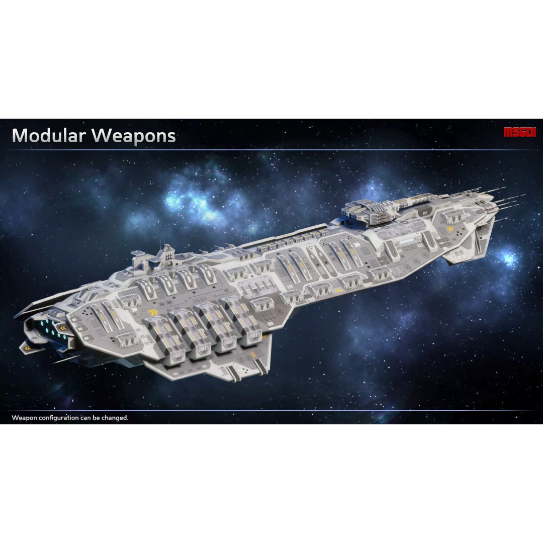 Bismarck Super Dreadnought 3D Model – Low Poly Game Asset, FBX - View 6