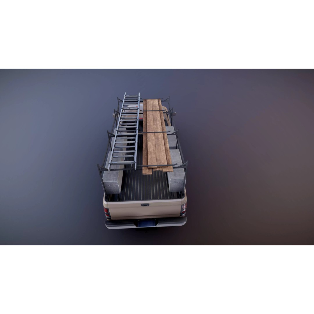 Dodge Ram 1995 3D Model – Low Poly Vehicle Asset, FBX, PBR Textures - View 23