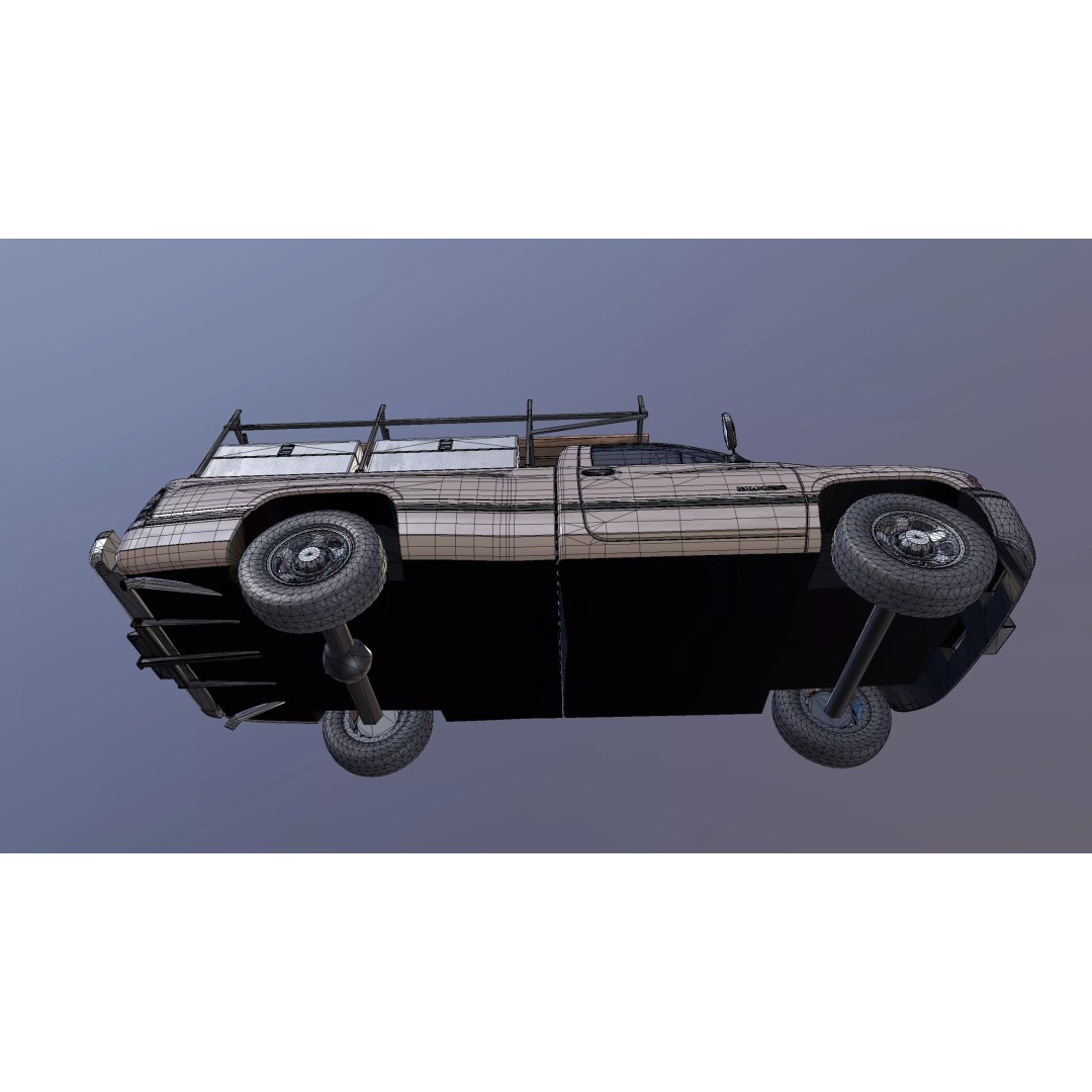 Dodge Ram 1995 3D Model – Low Poly Vehicle Asset, FBX, PBR Textures - View 30