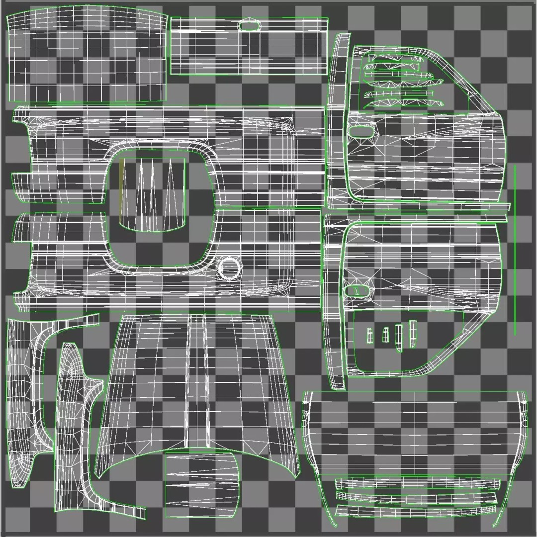 Dodge Ram 1995 3D Model – Low Poly Vehicle Asset, FBX, PBR Textures - View 42