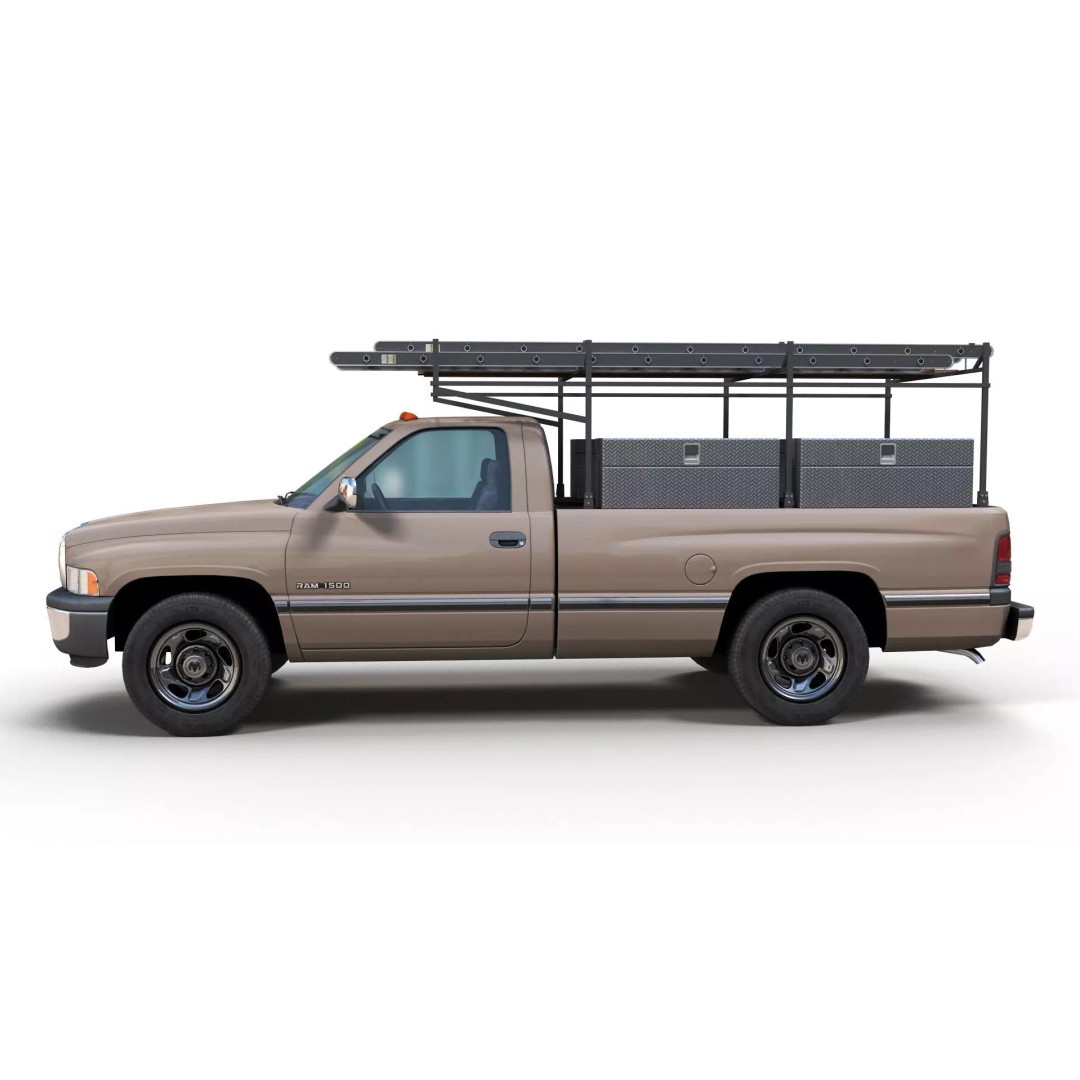 Dodge Ram 1995 3D Model – Low Poly Vehicle Asset, FBX, PBR Textures - View 7