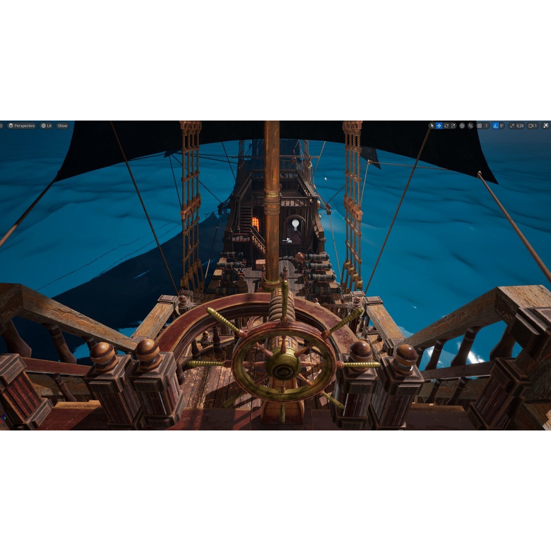 Galleon Spartan - Low-Poly Game-Ready 3D Model - View 11