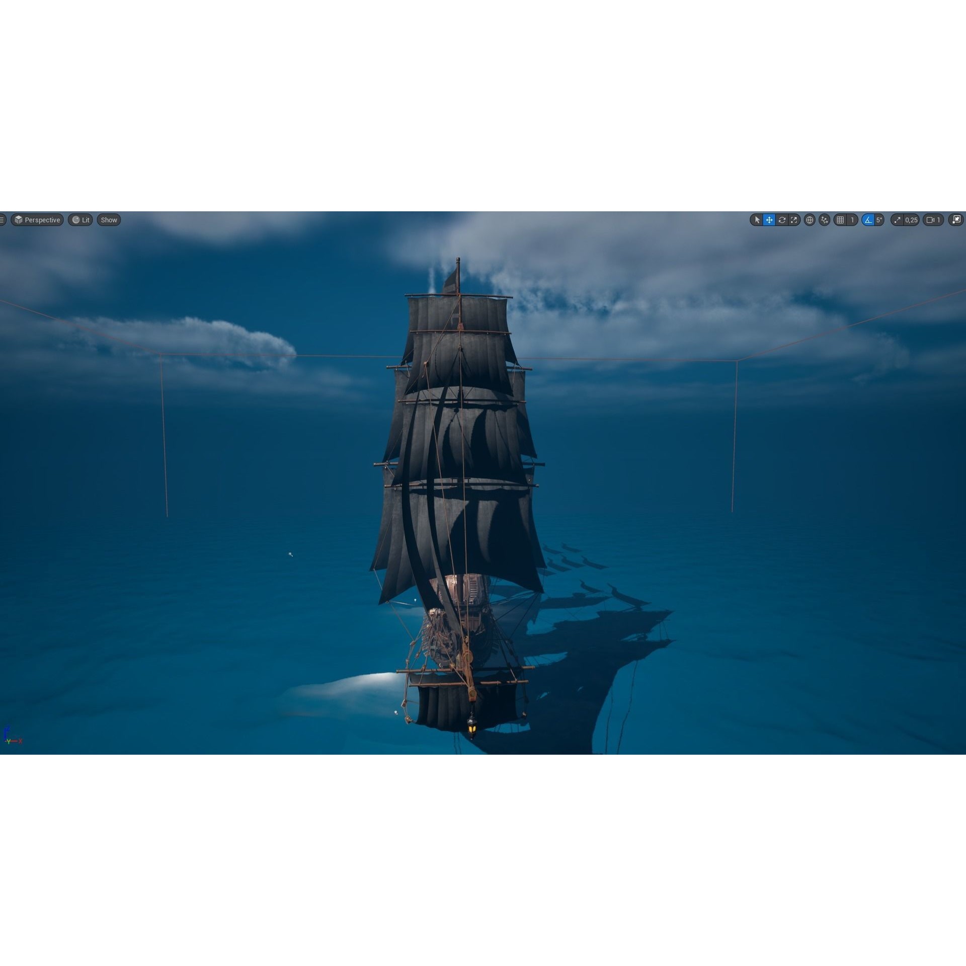 Galleon Spartan - Low-Poly Game-Ready 3D Model - View 12