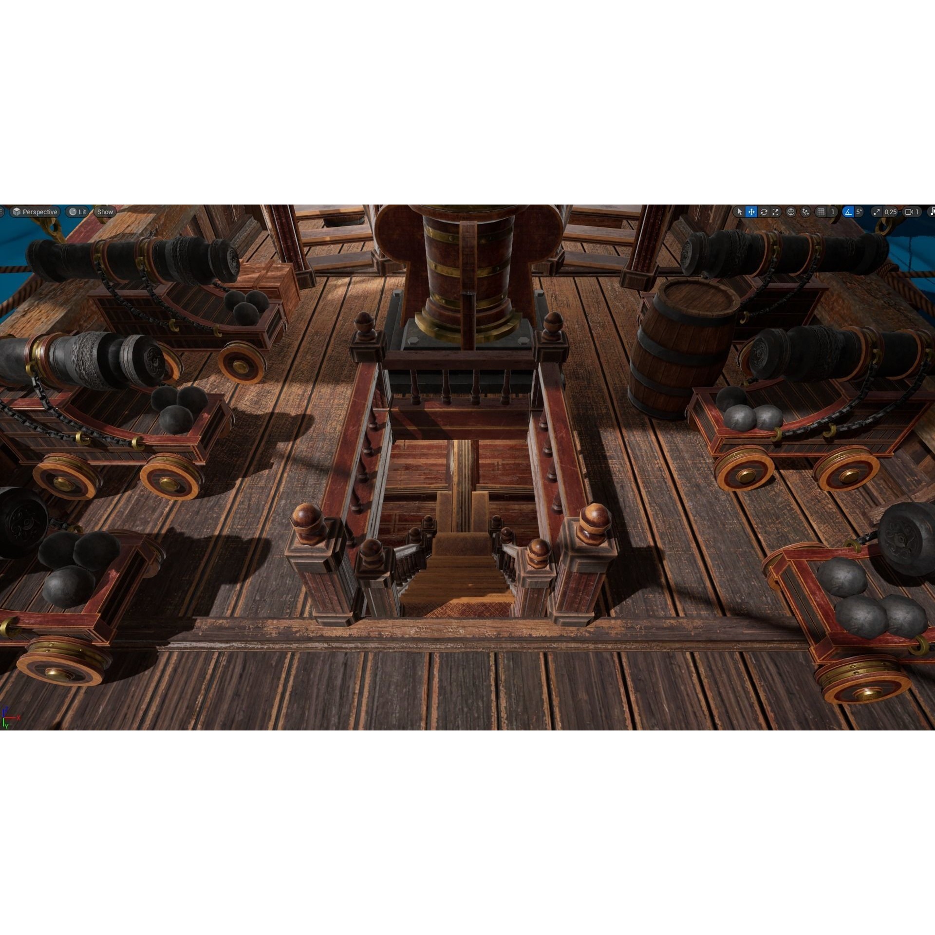 Galleon Spartan - Low-Poly Game-Ready 3D Model - View 24