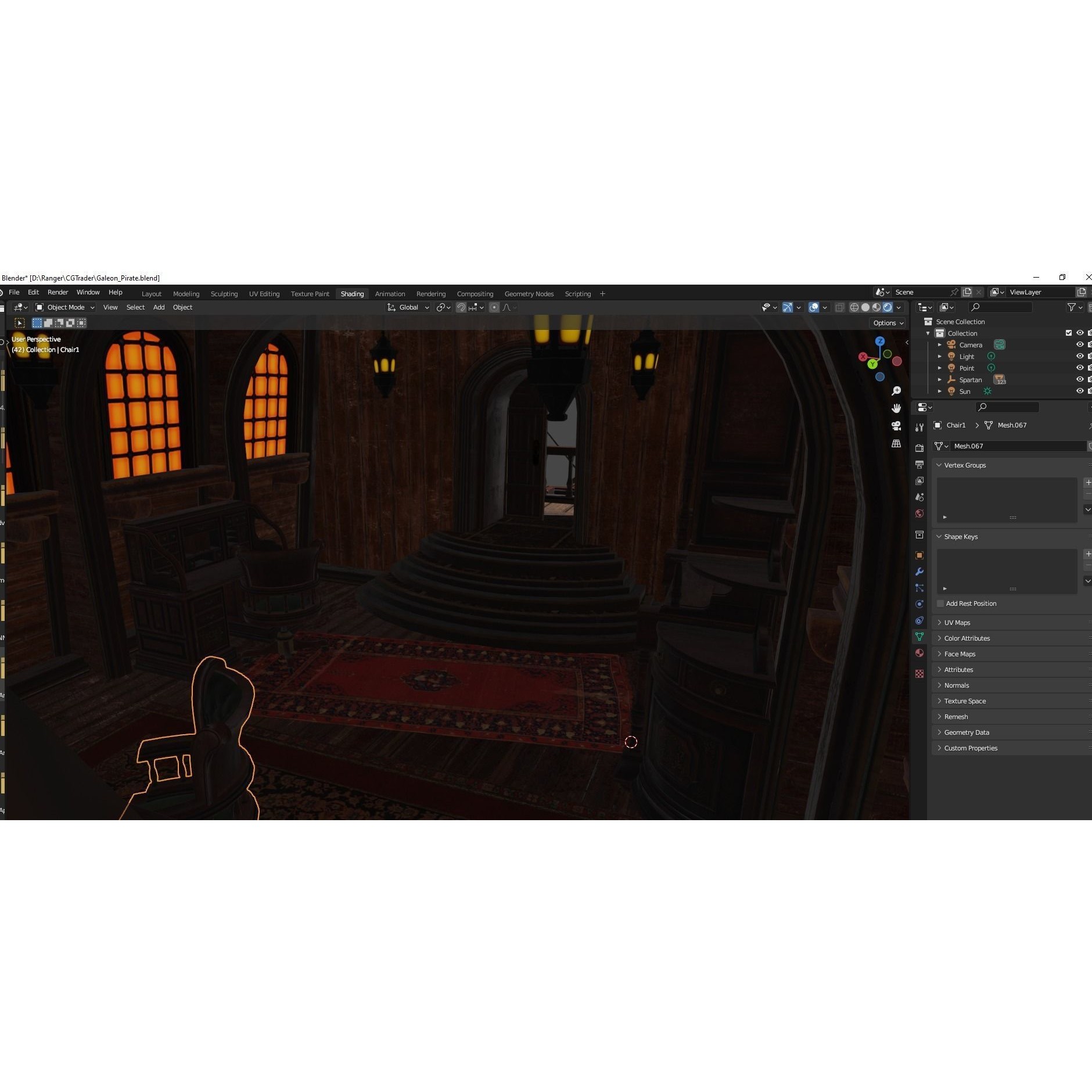 Galleon Spartan - Low-Poly Game-Ready 3D Model - View 31