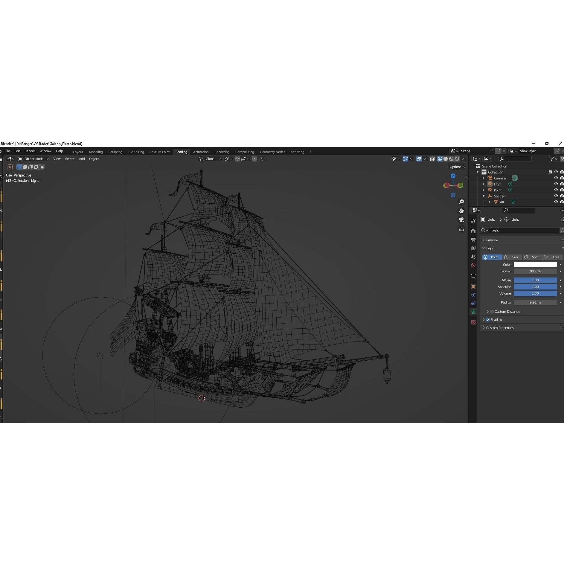 Galleon Spartan - Low-Poly Game-Ready 3D Model - View 40