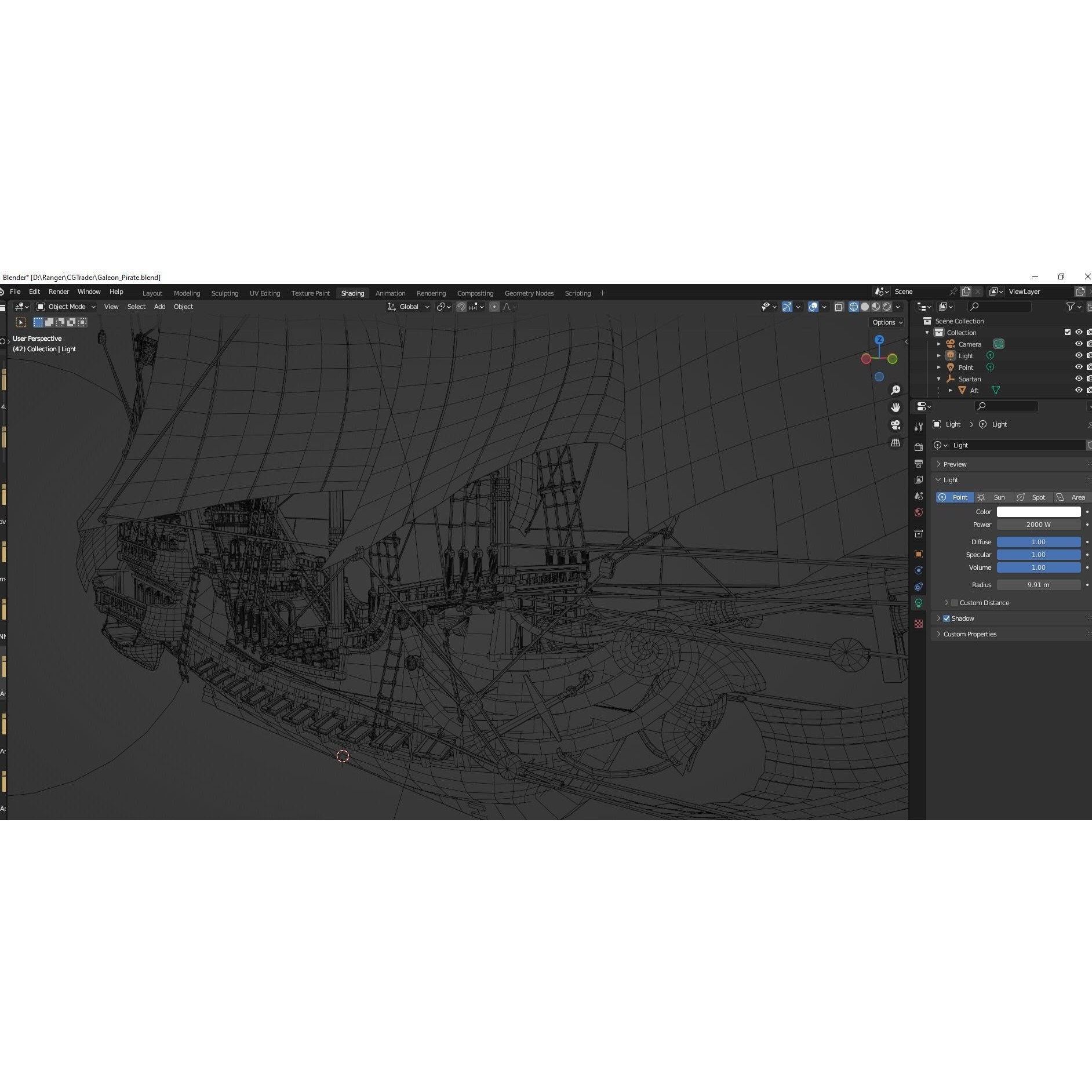 Galleon Spartan - Low-Poly Game-Ready 3D Model - View 41