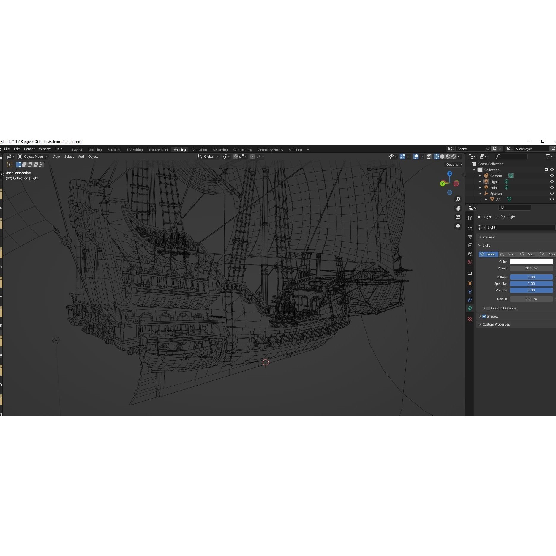 Galleon Spartan - Low-Poly Game-Ready 3D Model - View 42