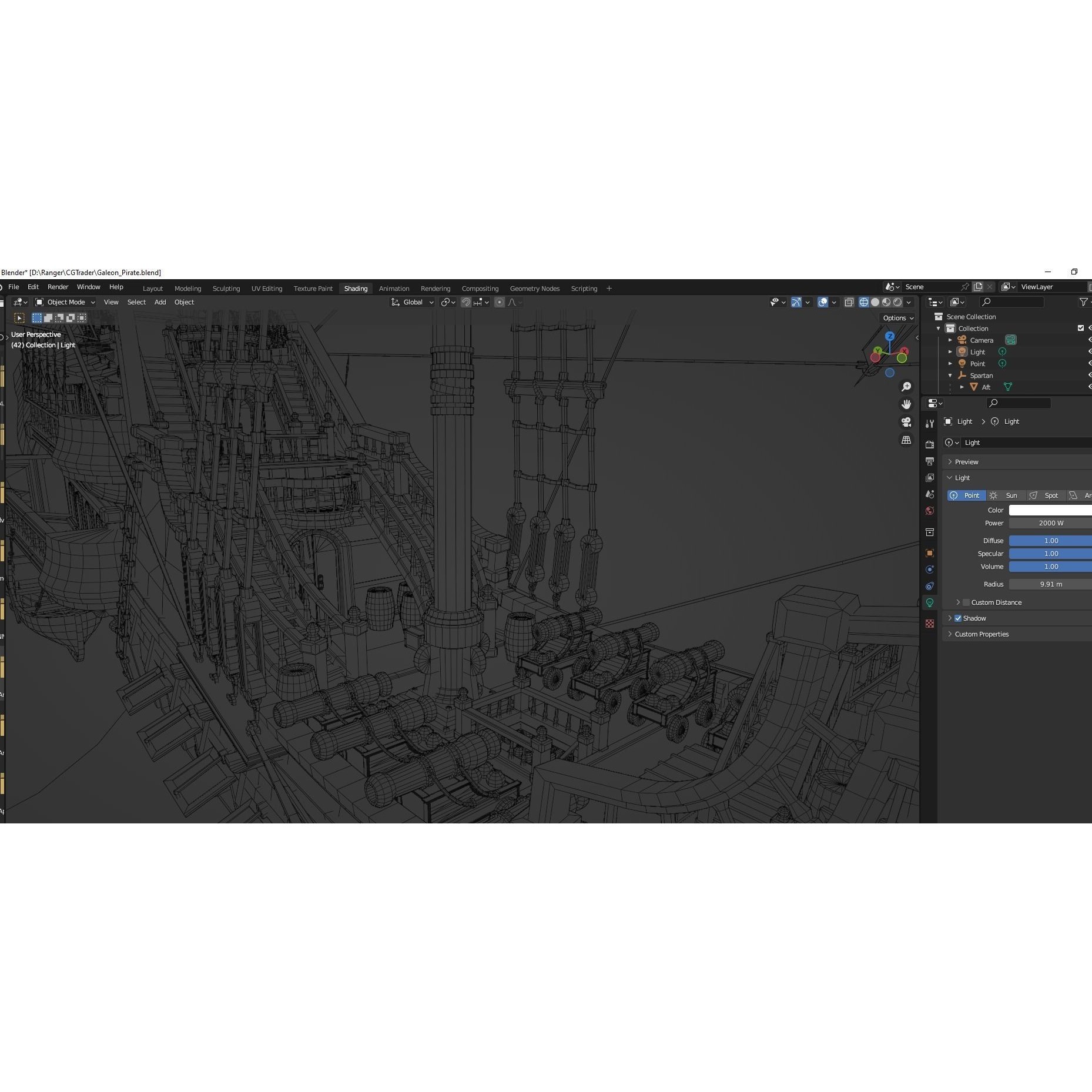 Galleon Spartan - Low-Poly Game-Ready 3D Model - View 43