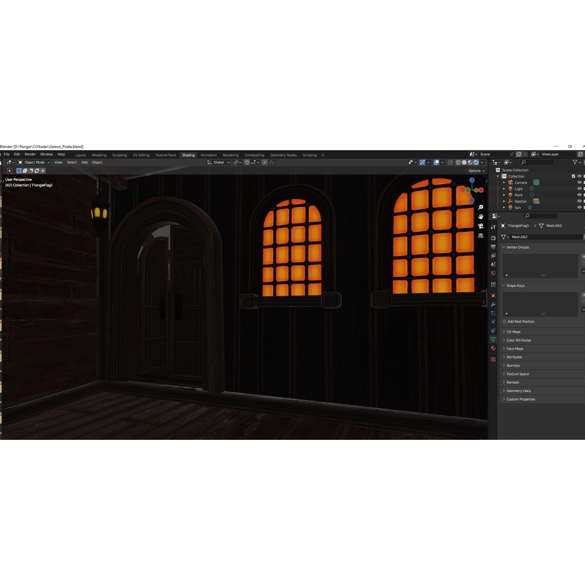 Galleon Spartan - Low-Poly Game-Ready 3D Model - View 48