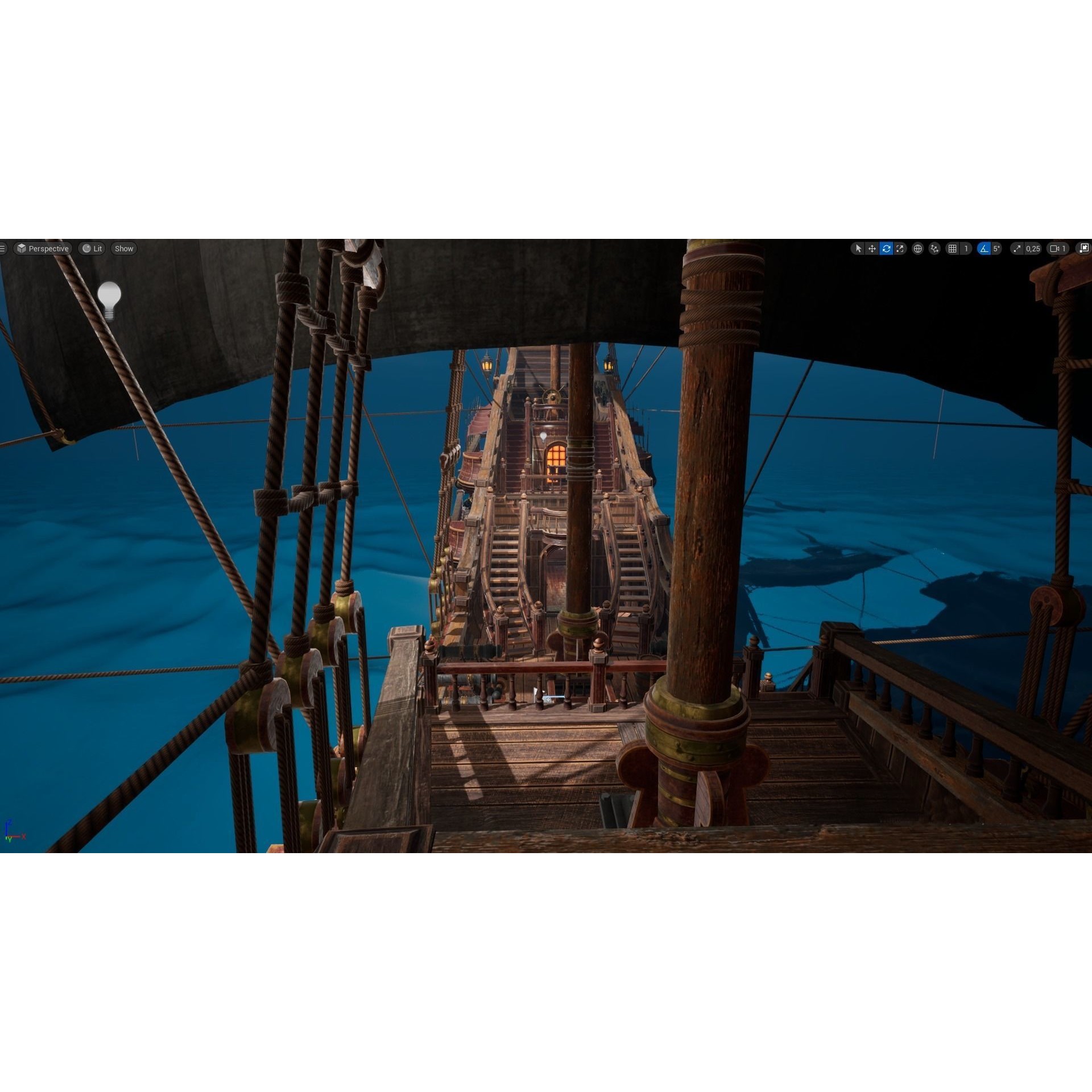 Galleon Spartan - Low-Poly Game-Ready 3D Model - View 8