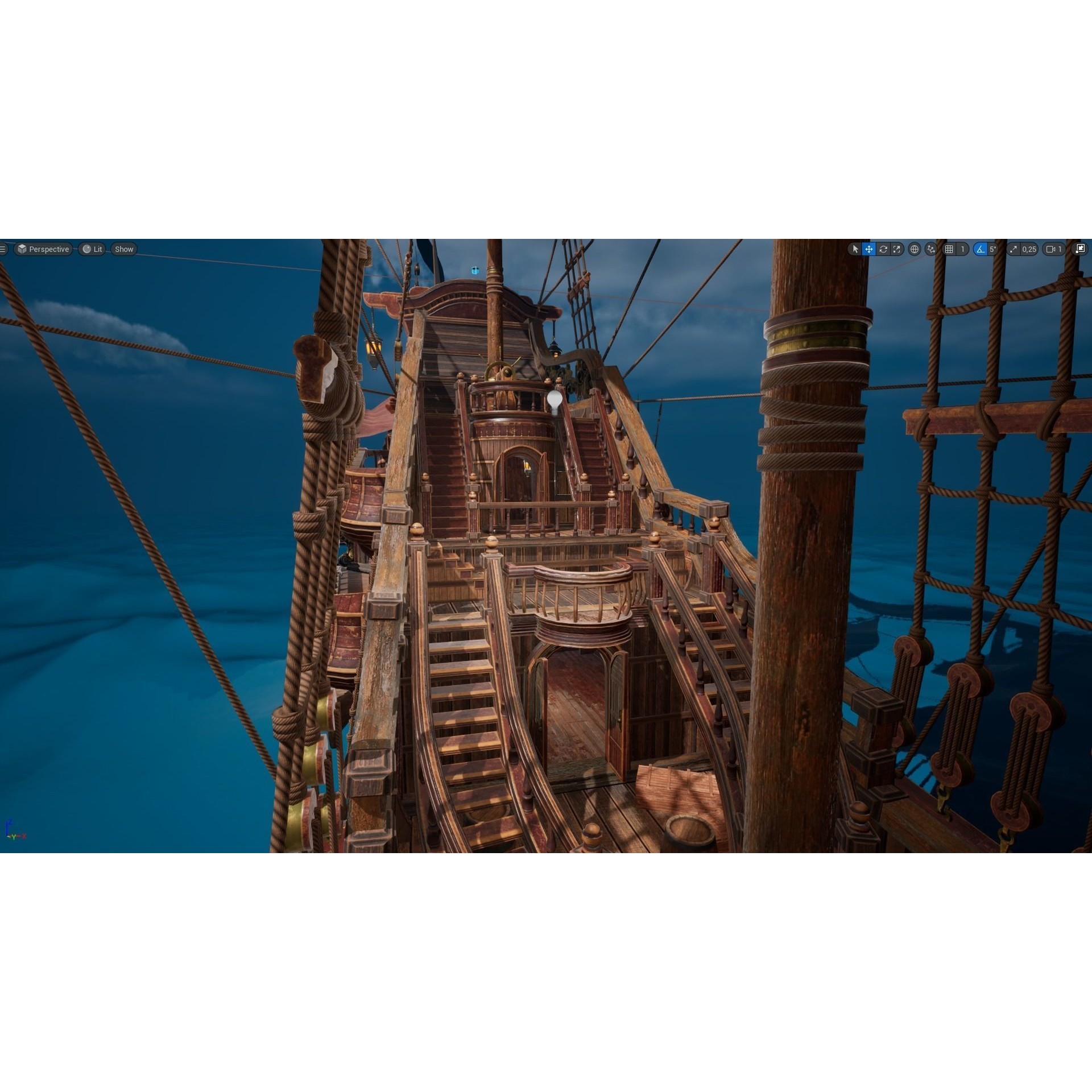 Galleon Spartan - Low-Poly Game-Ready 3D Model - View 9